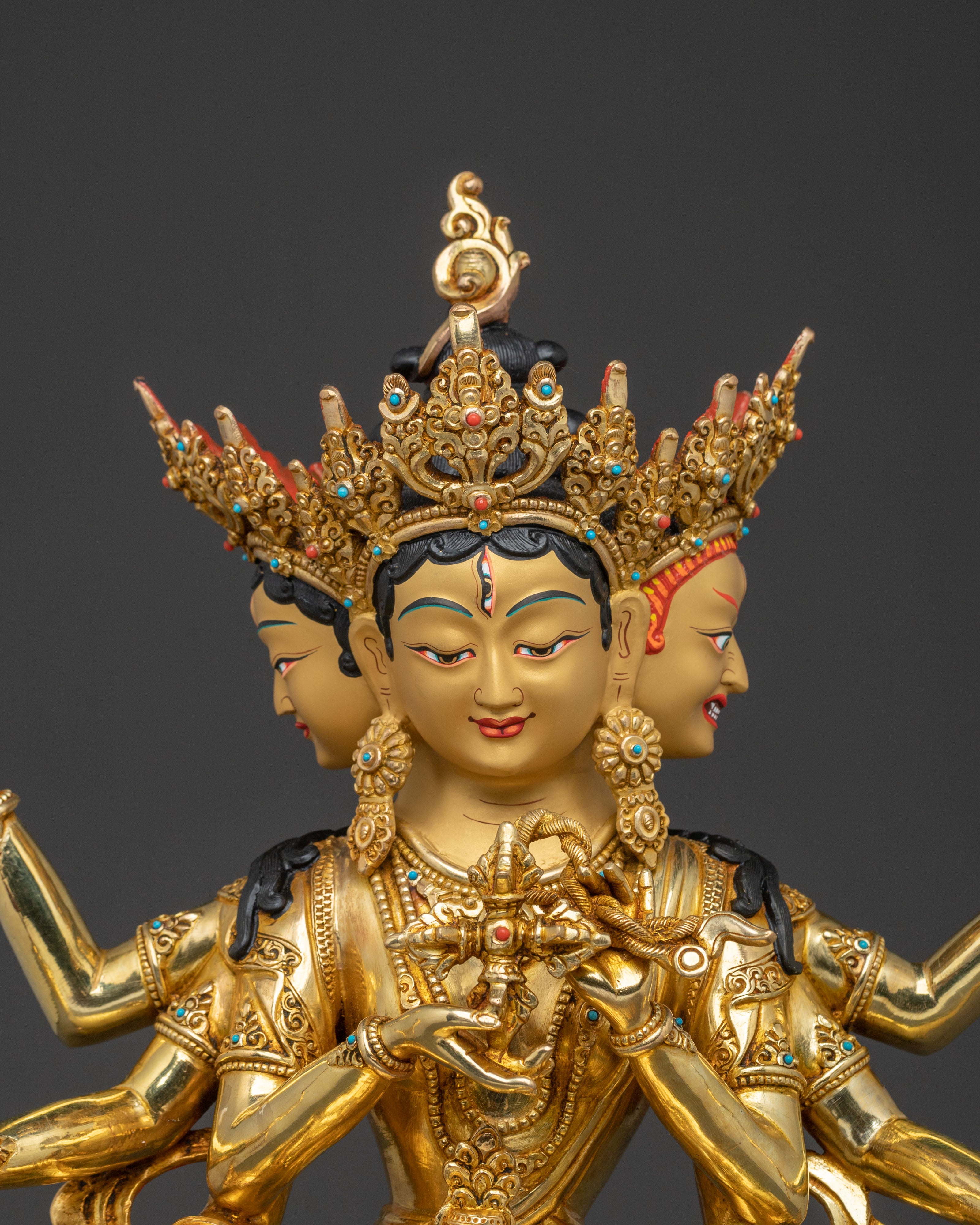Golden Namgyalma Spiritual Statue | Goddess of Long Life and Purification