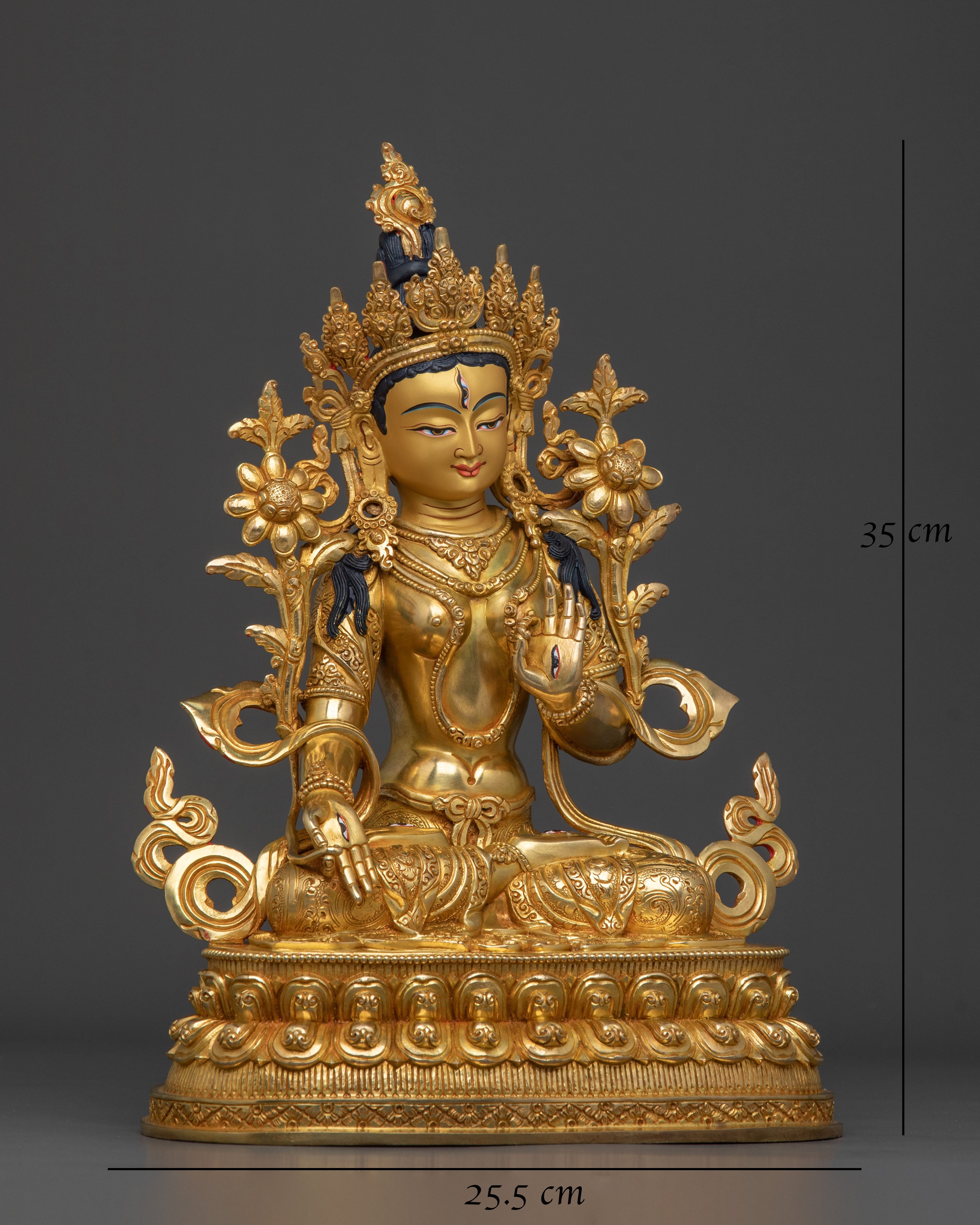 Sacred Goddess White Tara Statue | Tibetan Goddess of Long Life