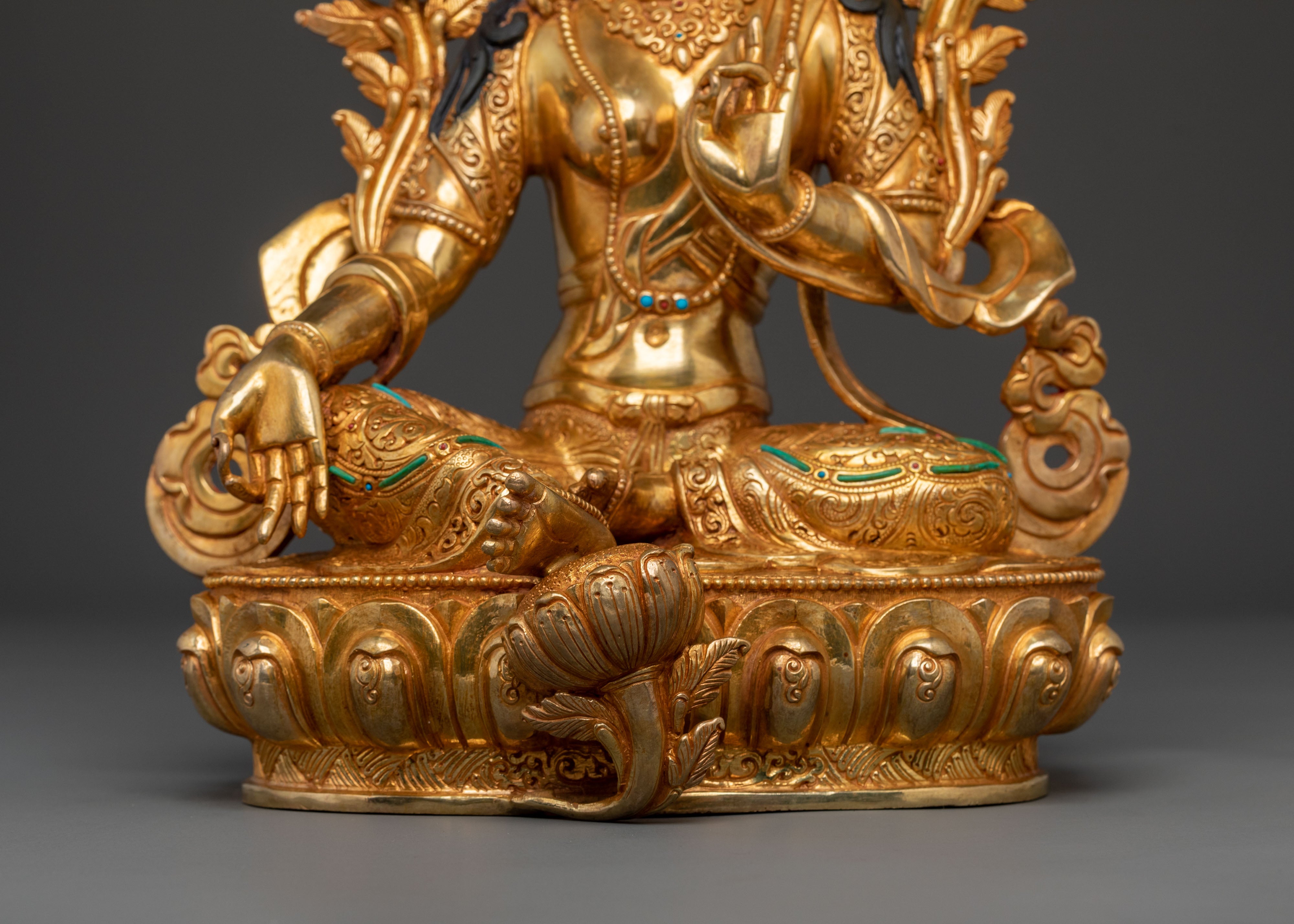 Green Tara Serene Buddhist Deity Statue | Symbol of Compassion