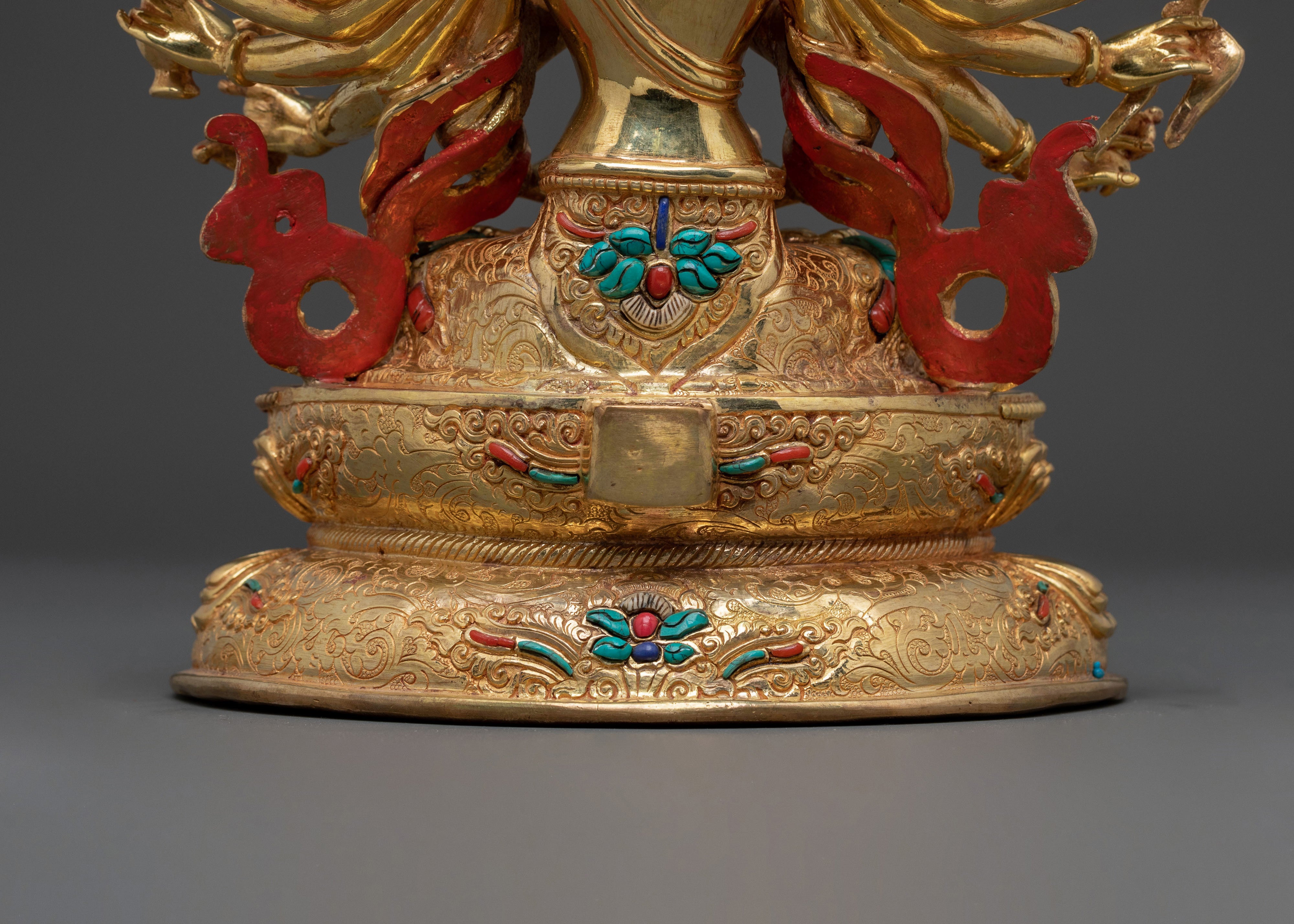 Chundi Spiritual Figure: 24K Gold Gilded Serenity