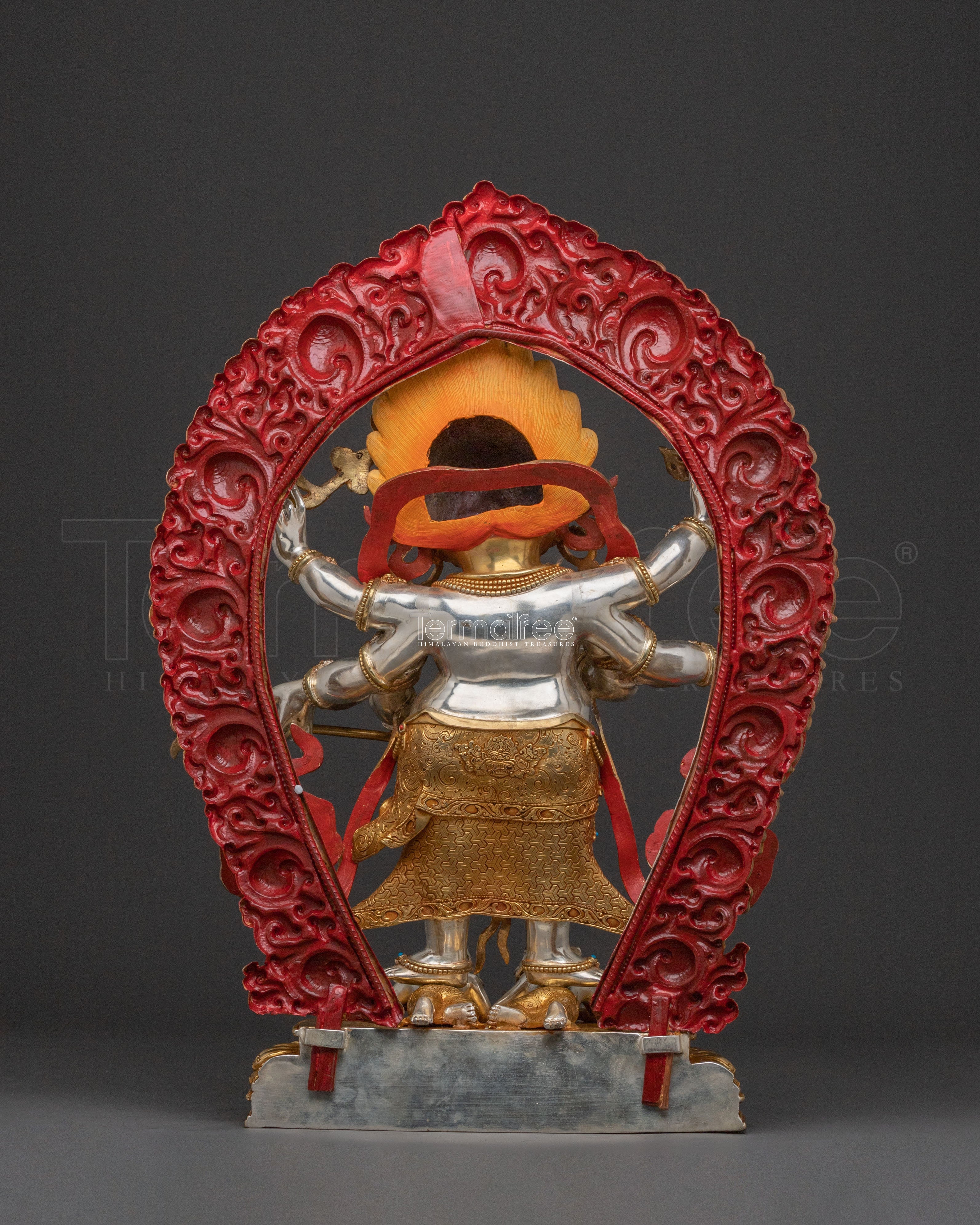White Mahakala Statue Protector of Prosperity