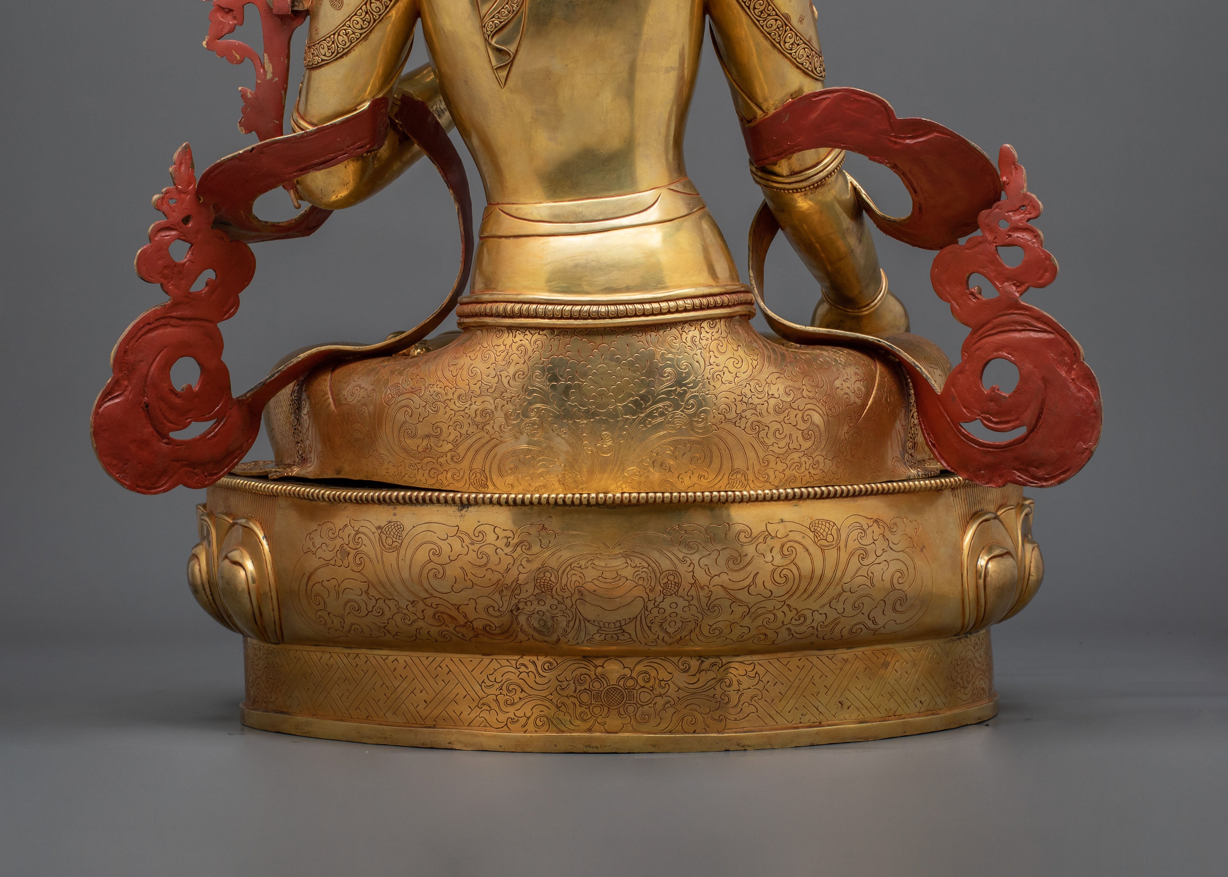 Goddess White Tara Statue | 104-cm 24K Gold Gilded Figurine