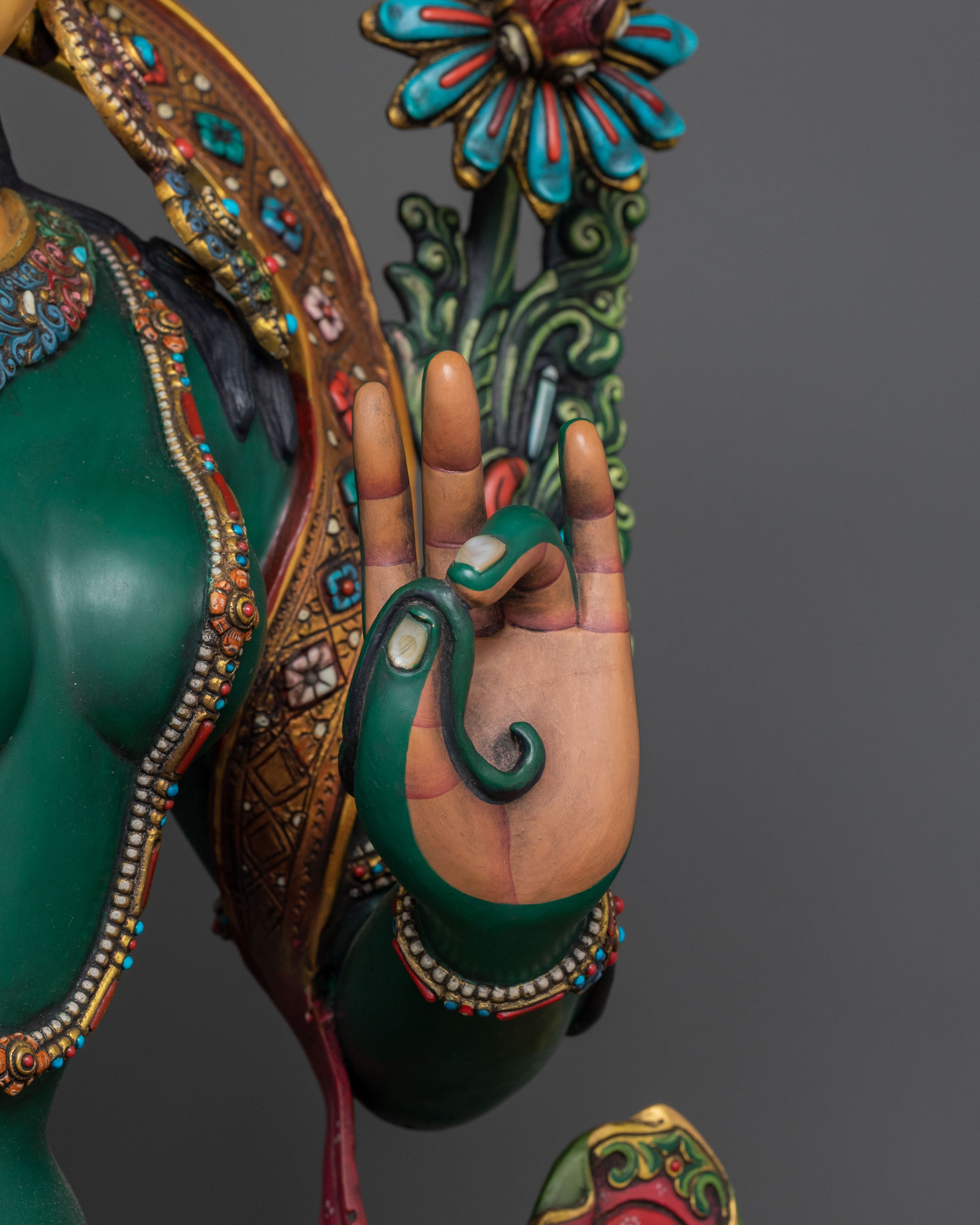 Protection Sculpture of Green Tara | Swift Liberator and Compassionate Goddess
