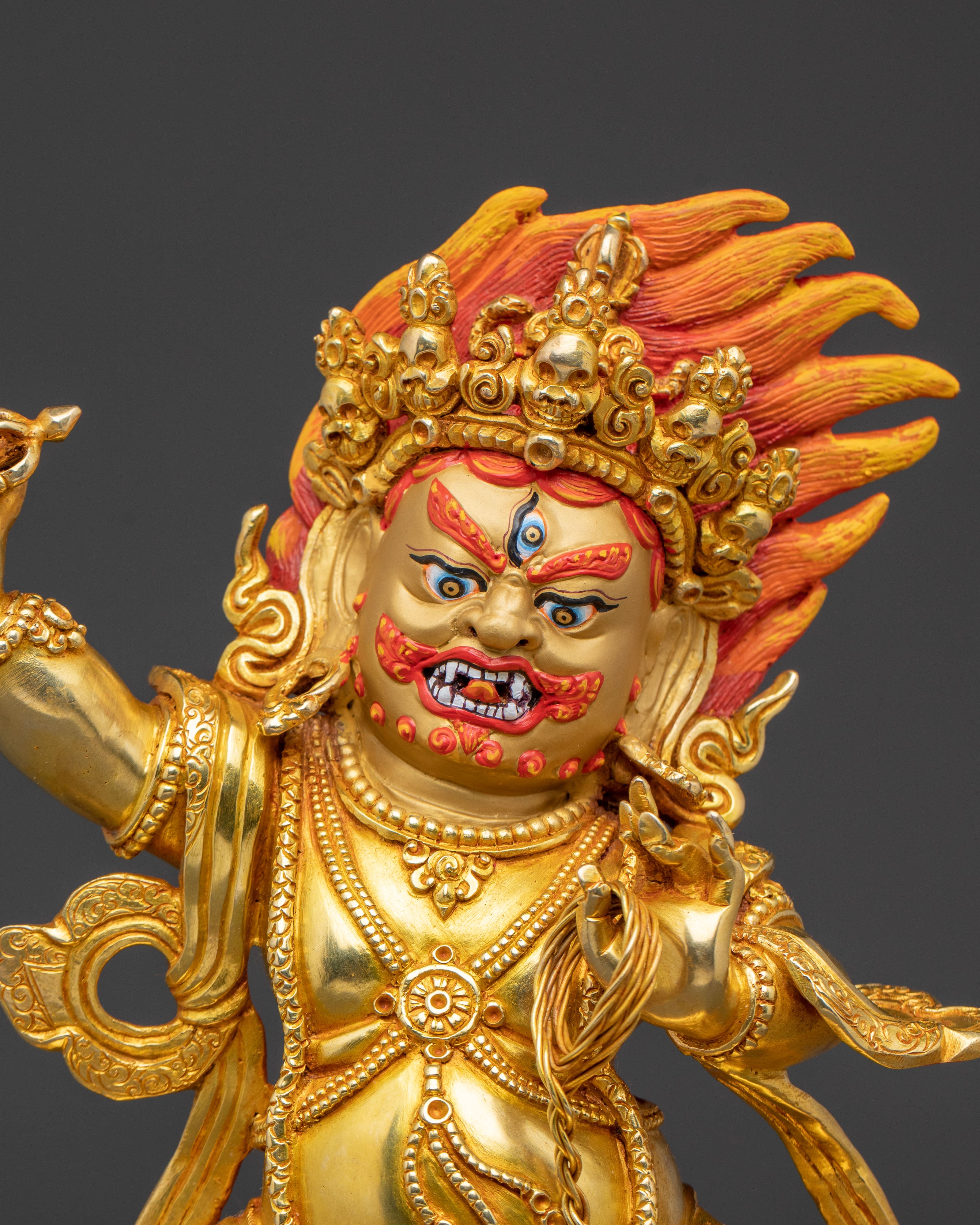 Vajrapani Golden Statue | Sacred Meditational Decor