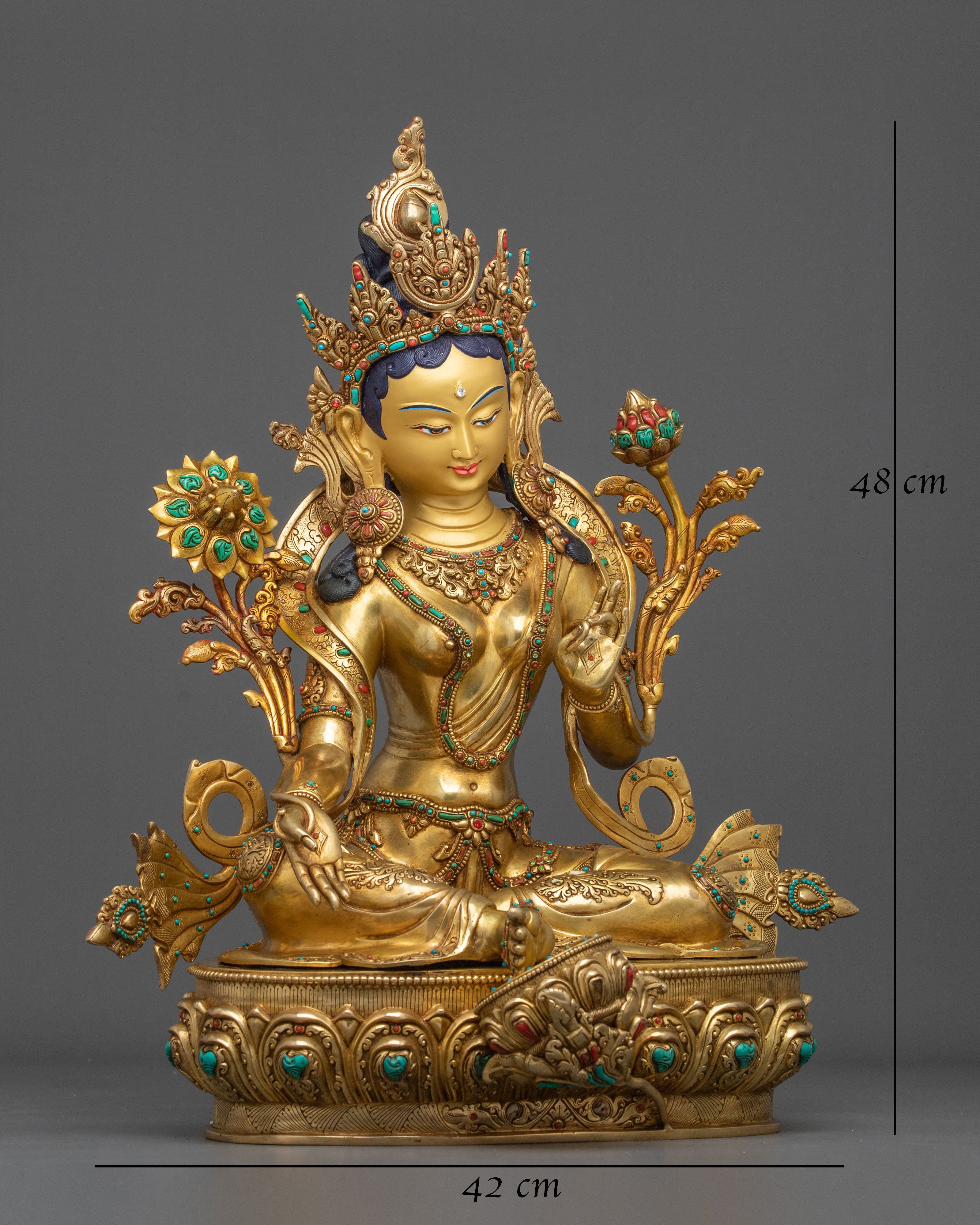 Green Tara Peace and Liberation Statue | Goddess of Compassionate Action