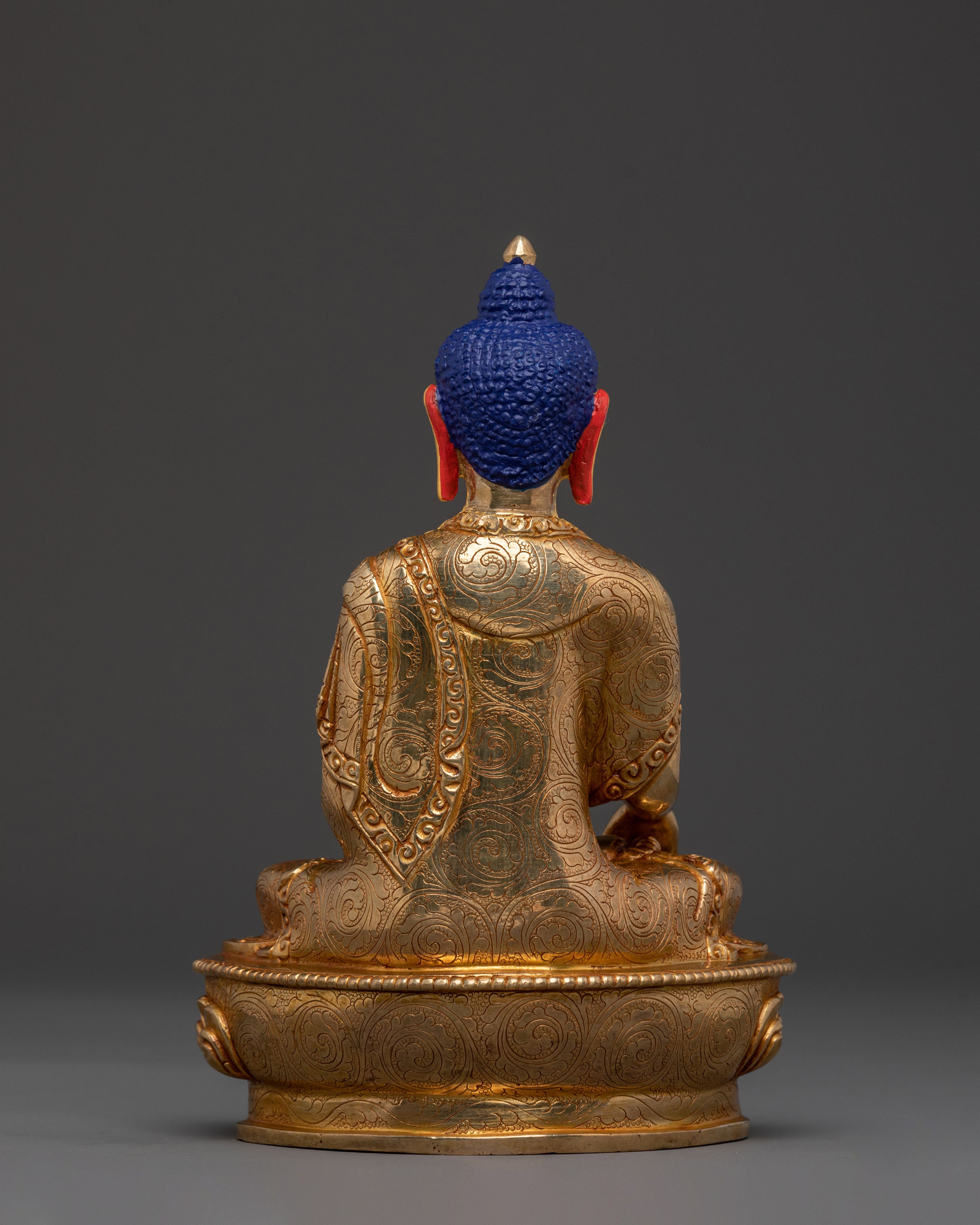 Shakyamuni Buddha Statue – Handcrafted Gold Gilded Copper