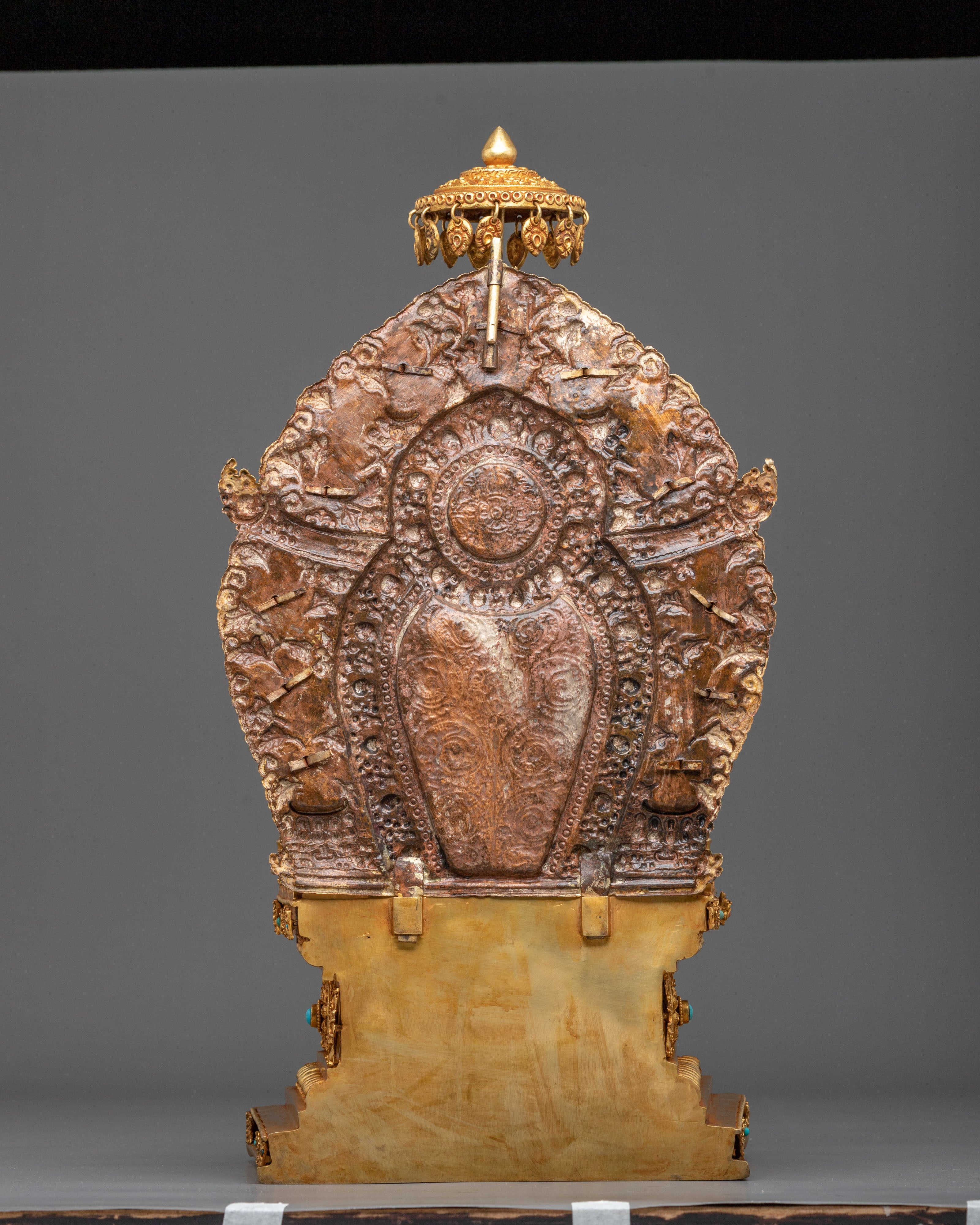 Sacred Throne – 24K Gold Gilded Copper Stature
