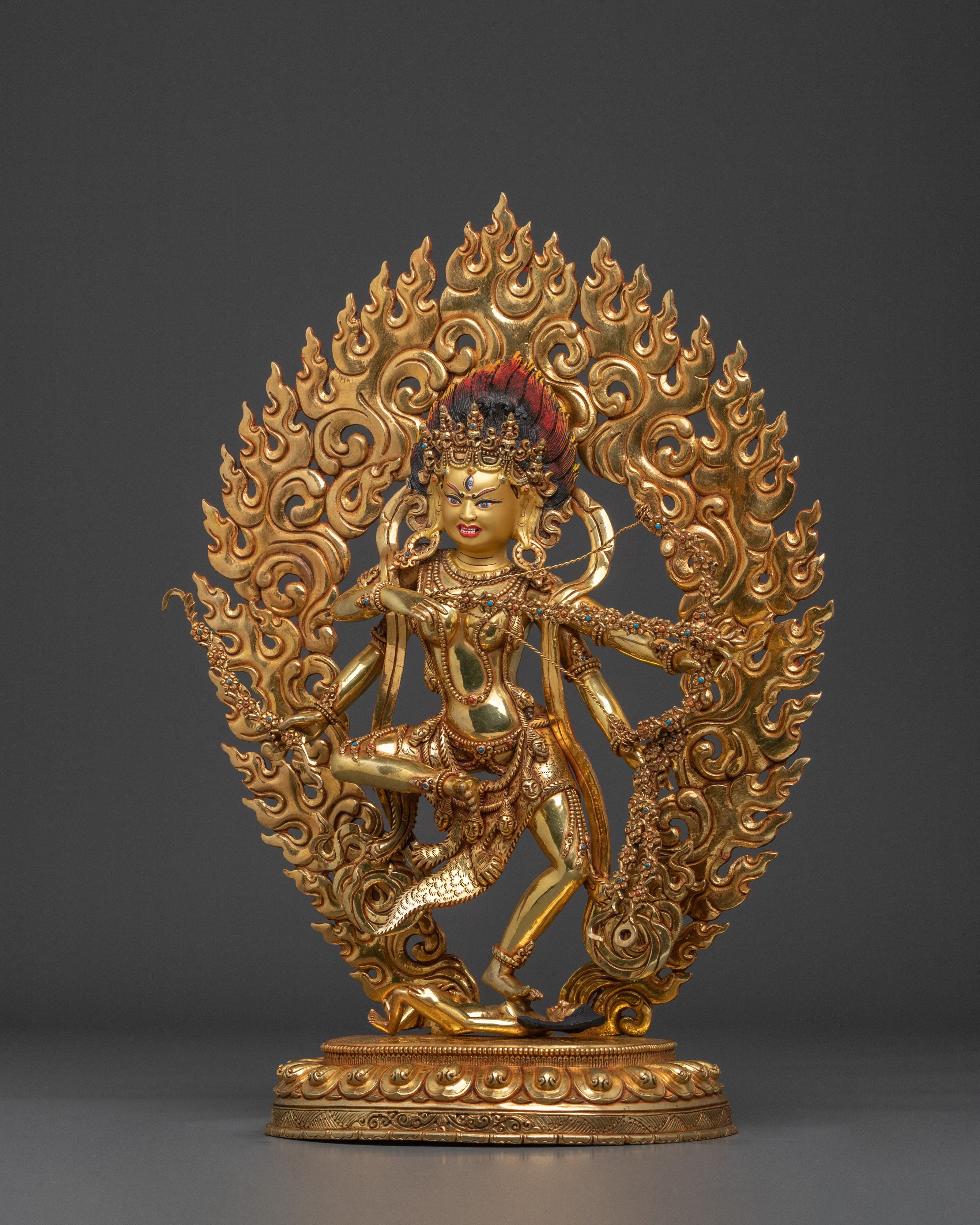 Handcrafted Kurukulla Sculpture: Himalayan Buddhist Art