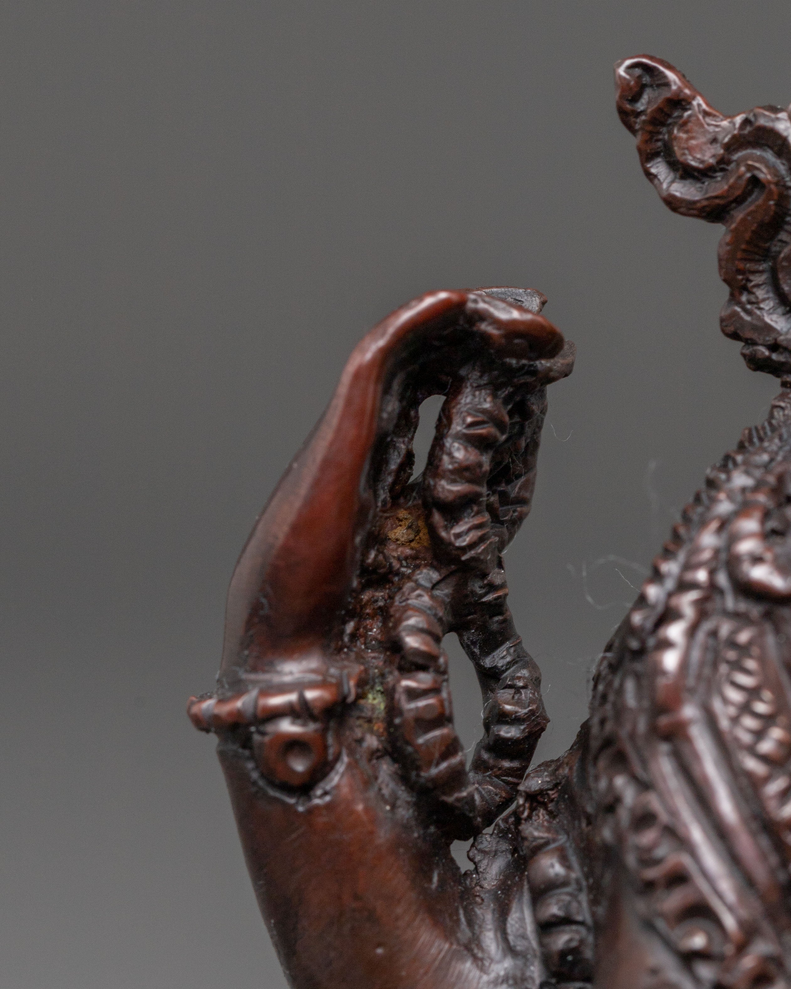 Handcrafted Chenrezig Oxidized Copper Statue | Meditation Altar Decor