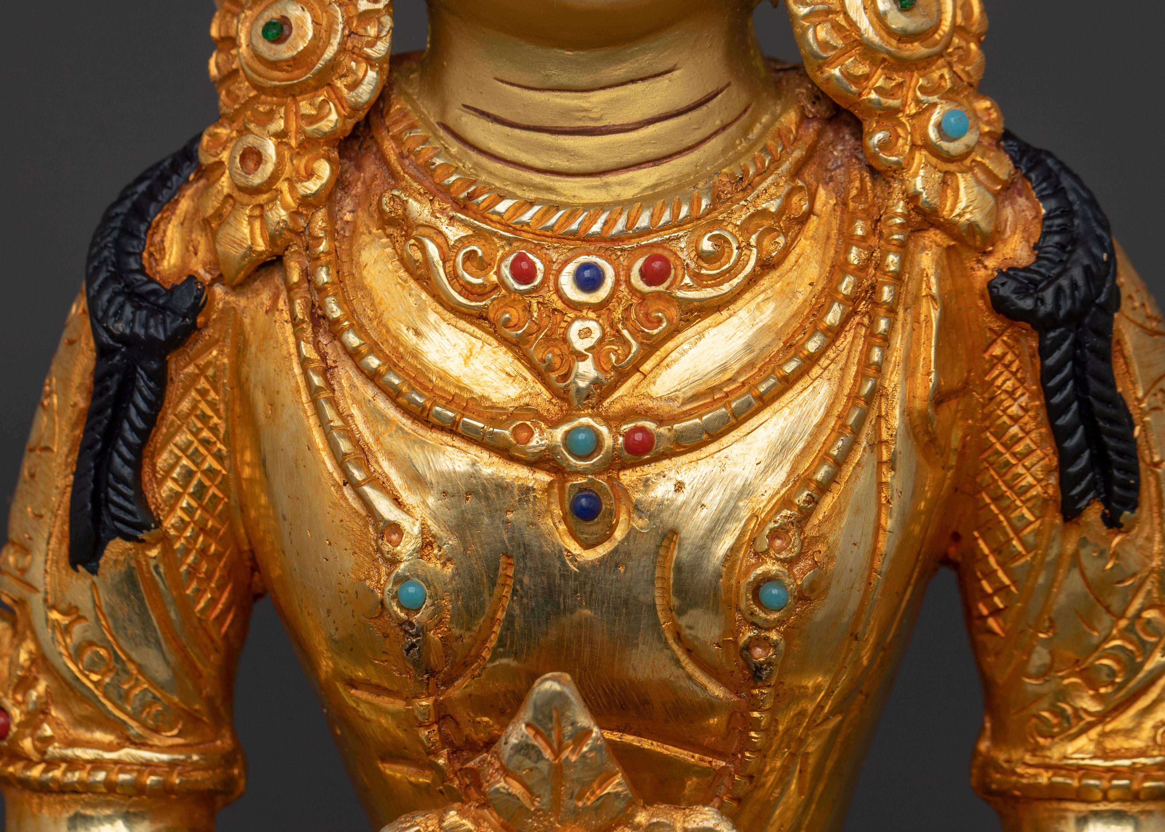 Handmade Amitayus Buddhist Statue | Meditation Decor