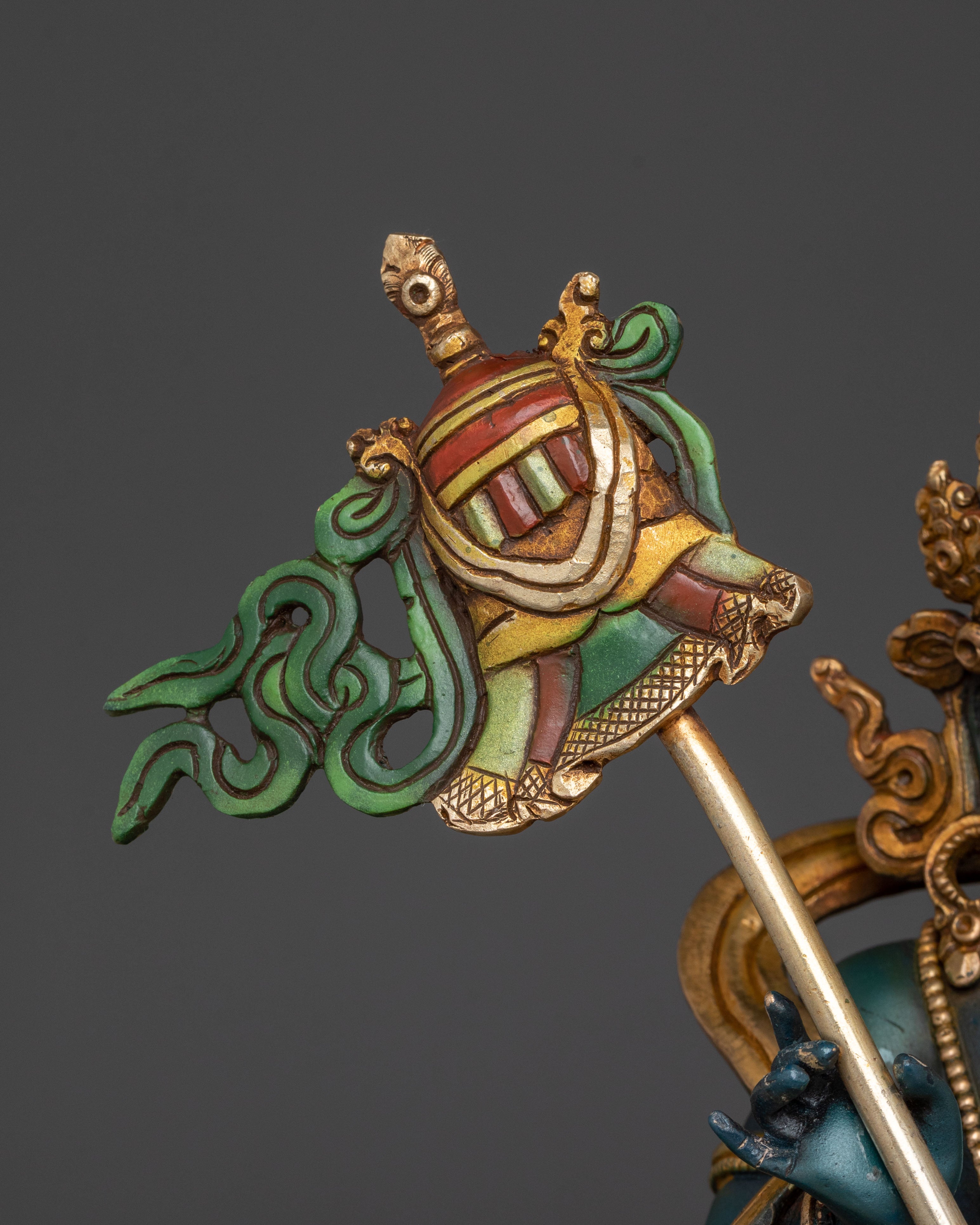 Sacred Namtoshe Wealth Deity Statue, Handcrafted in Nepal