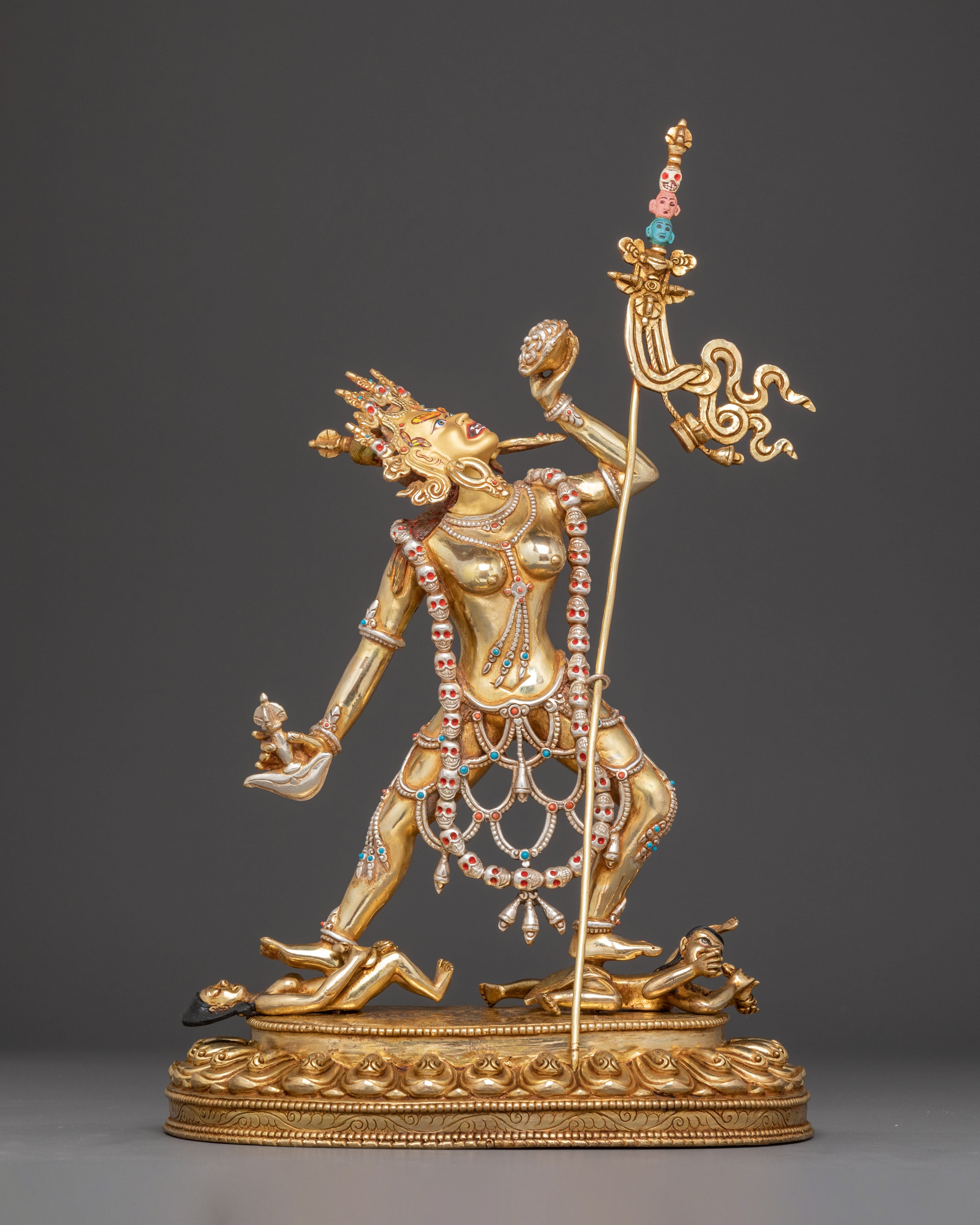 Golden Vajrayogini Handcrafted Statue | Female Wisdom Deity