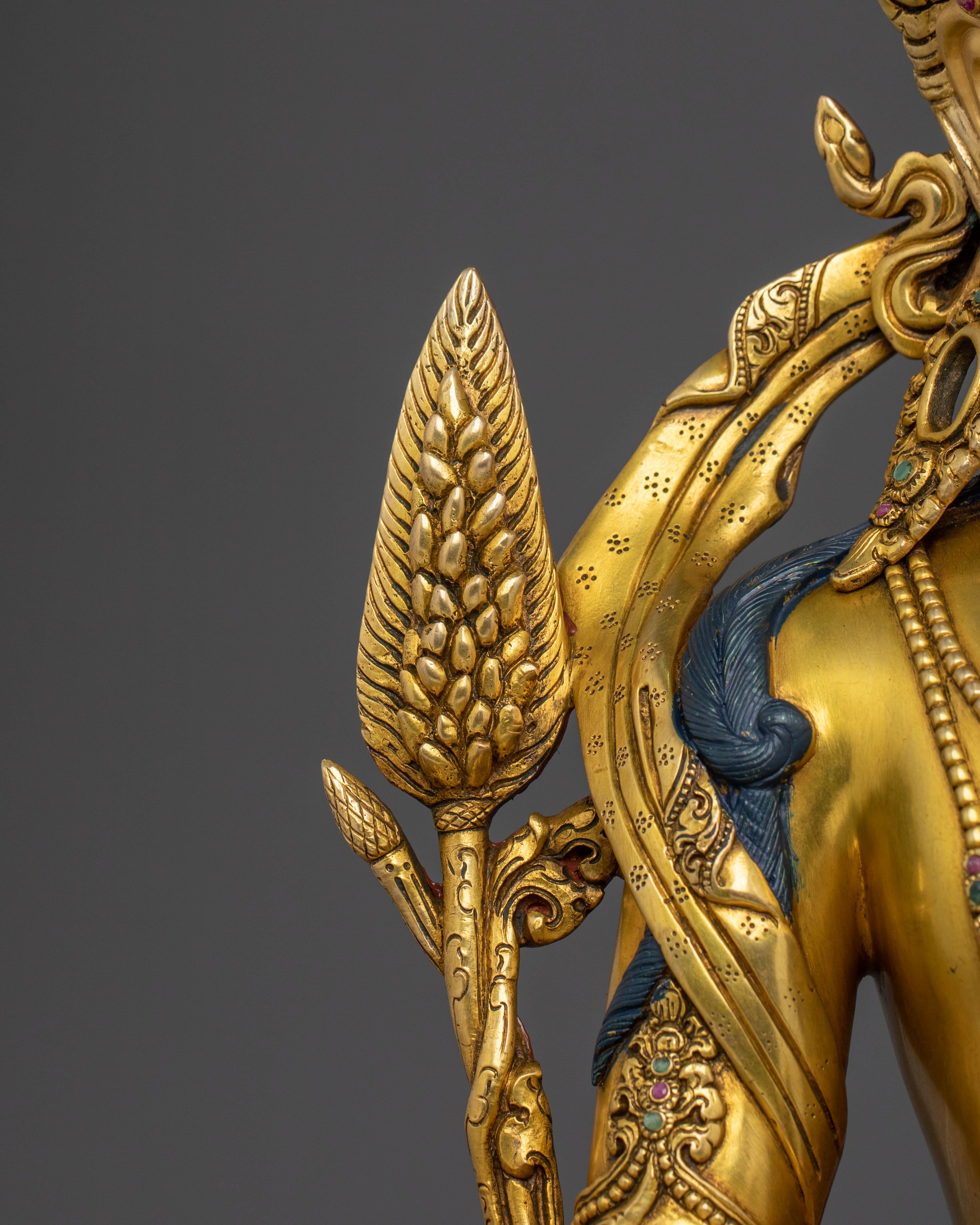 Handmade Kshitigarbha Sacred Sculpture | Bodhisattva of Great Vows