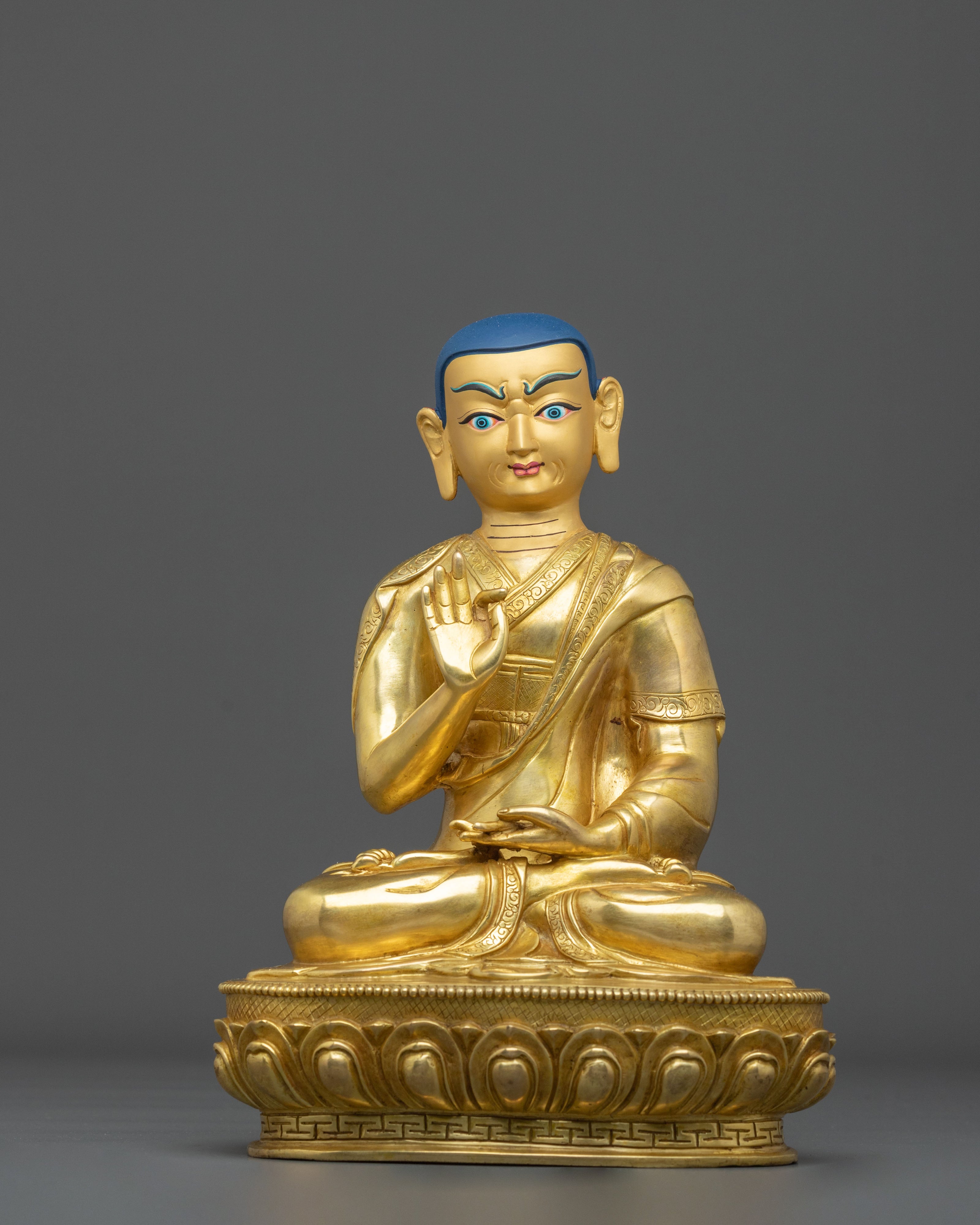Tsongkhapa with Disciples Statue: Founder of the Gelug Tradition