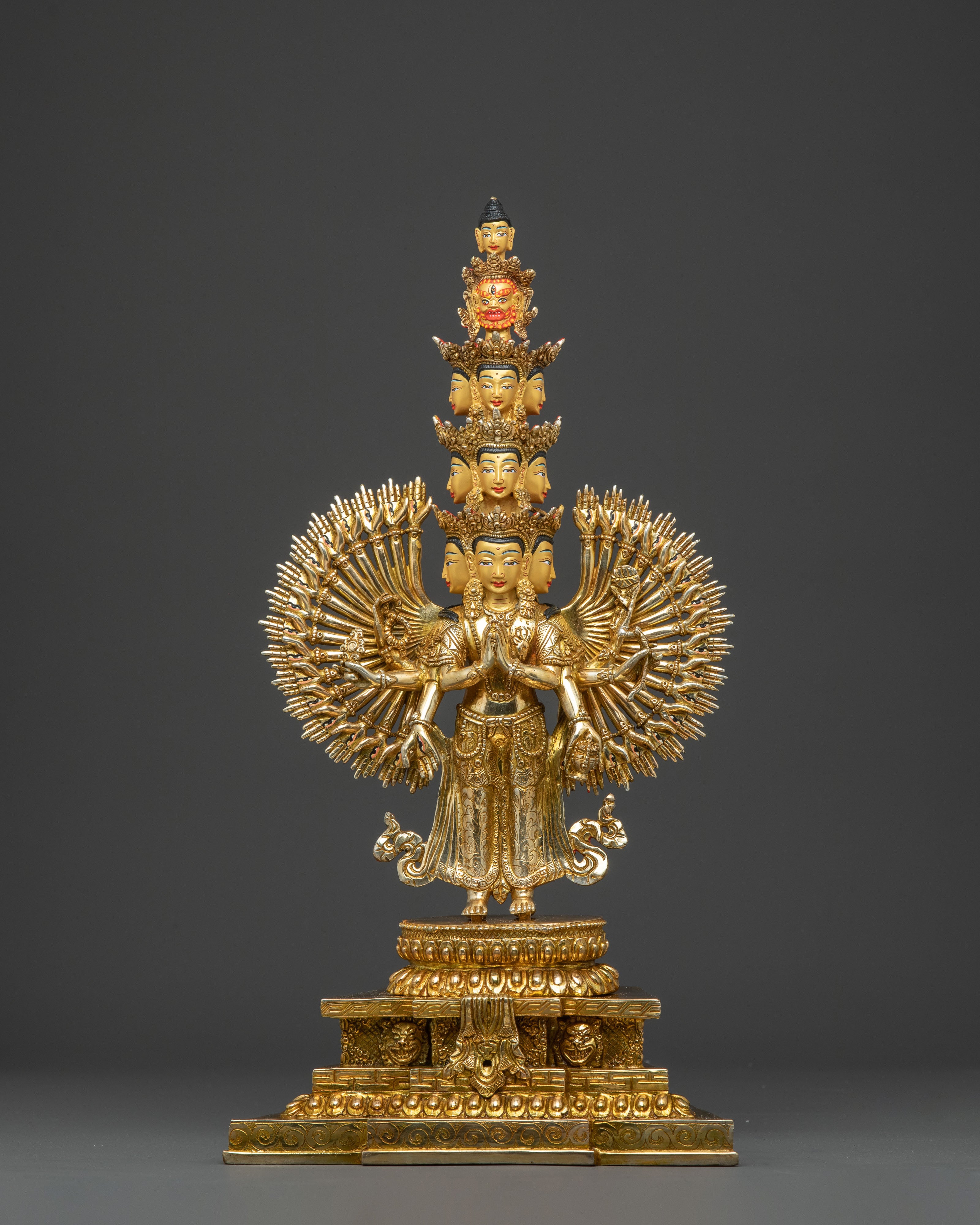 Nepalese 1000 Armed Chenrezig Statue | Tibetan Bodhisattva of Compassion