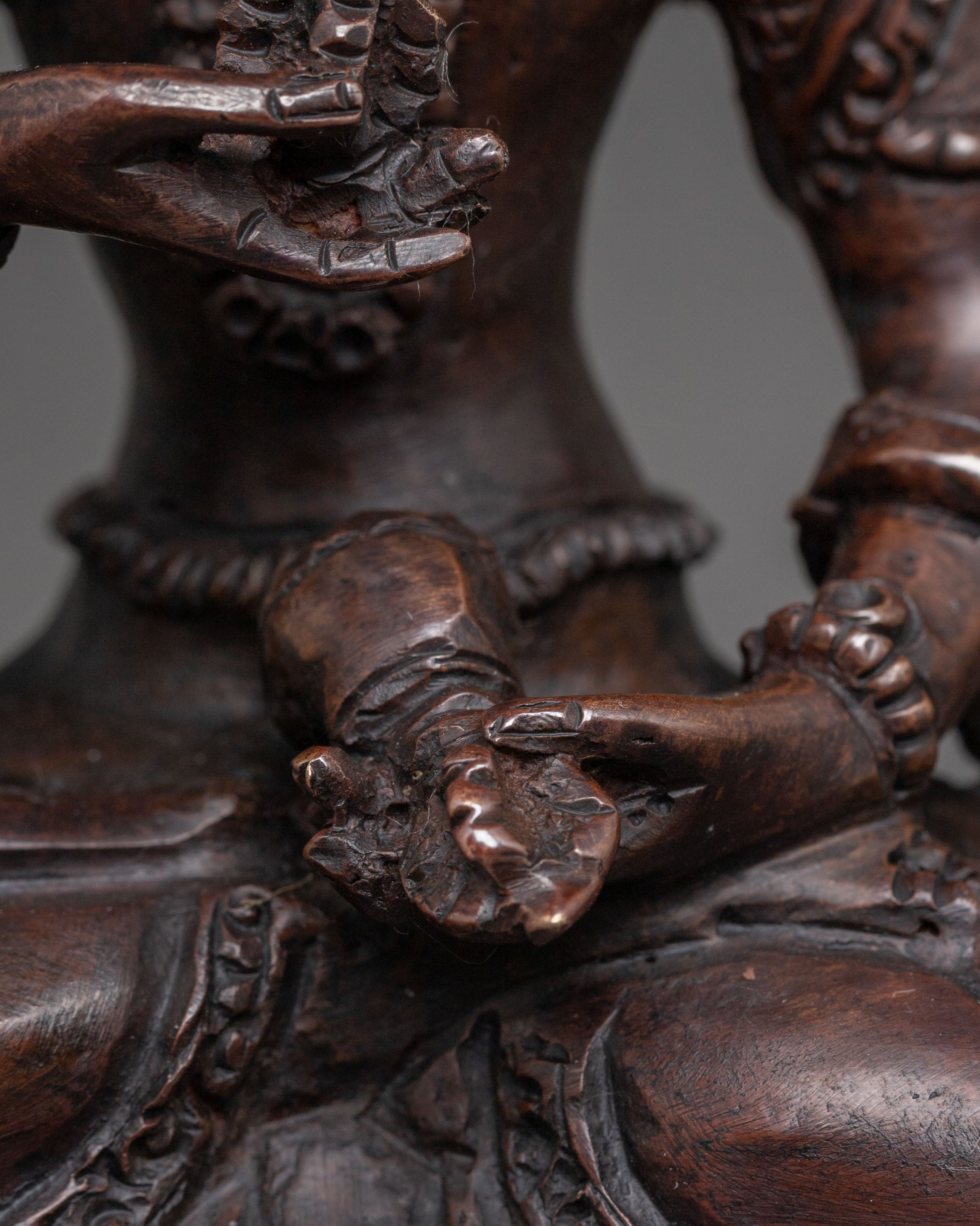 Handcrafted Vajrasattva Oxidized Statue | Tibetan Buddhist Purification