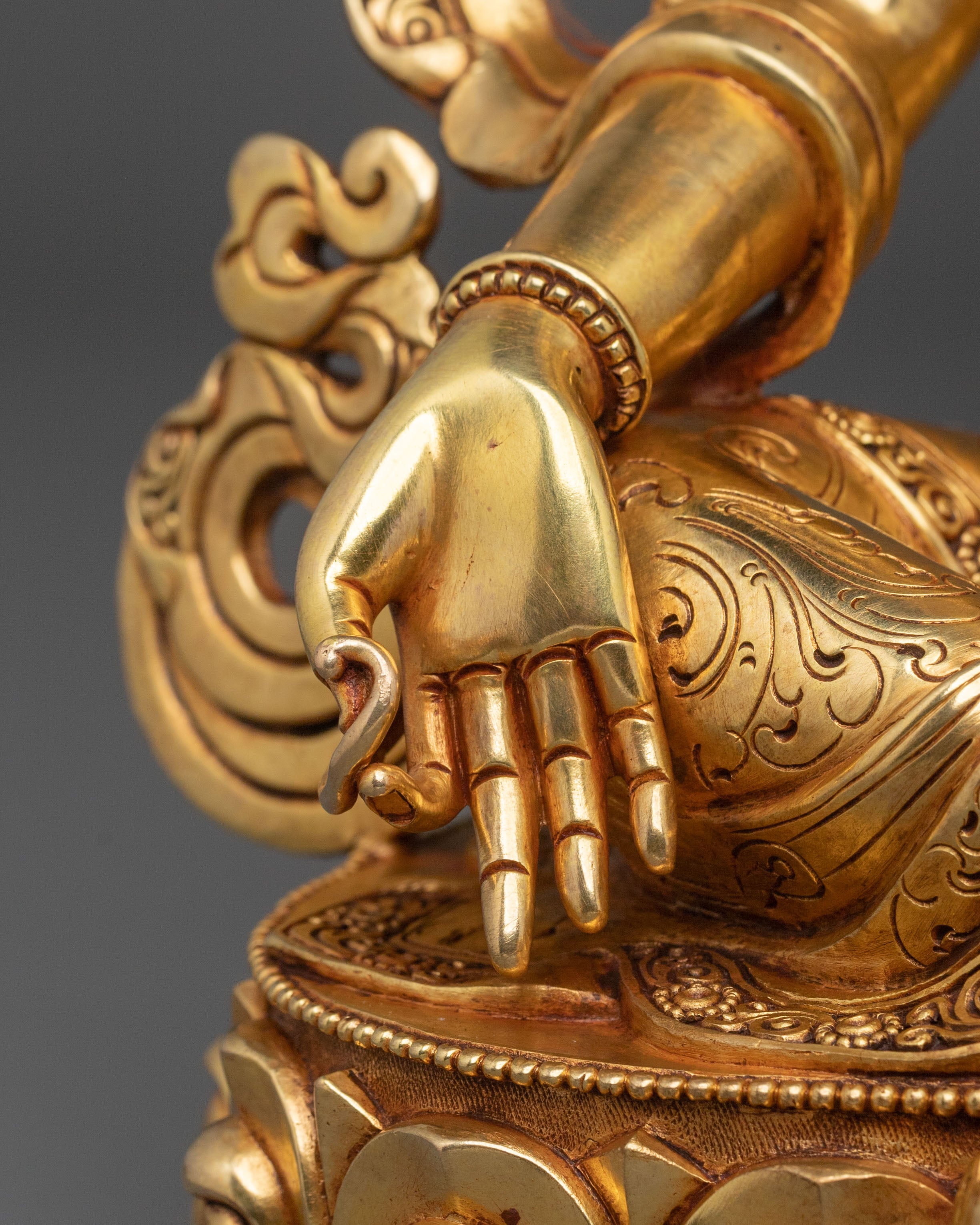 Serene Green Tara Statue | Tibetan Buddhist Goddess