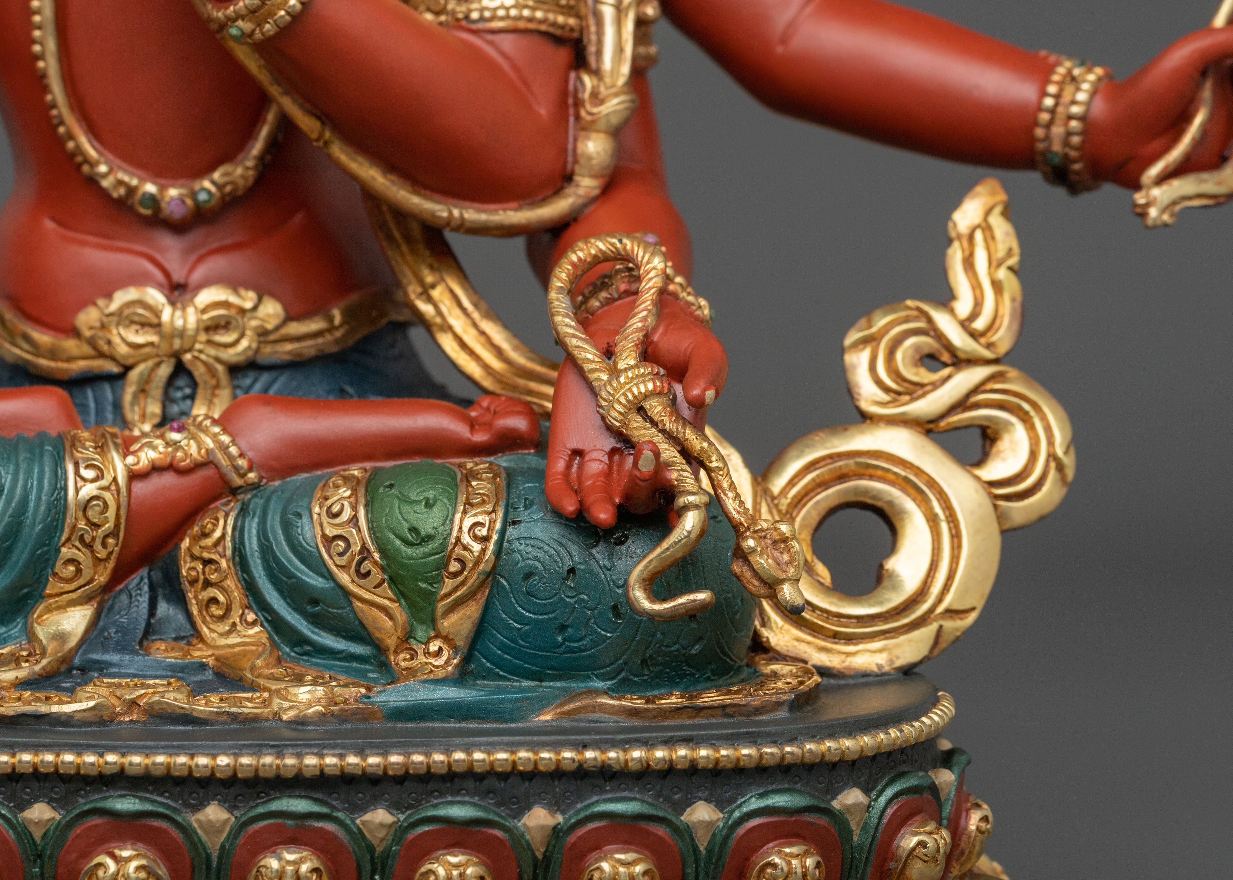 Maha Manjushri Copper Statue | Meditation Altar Decor