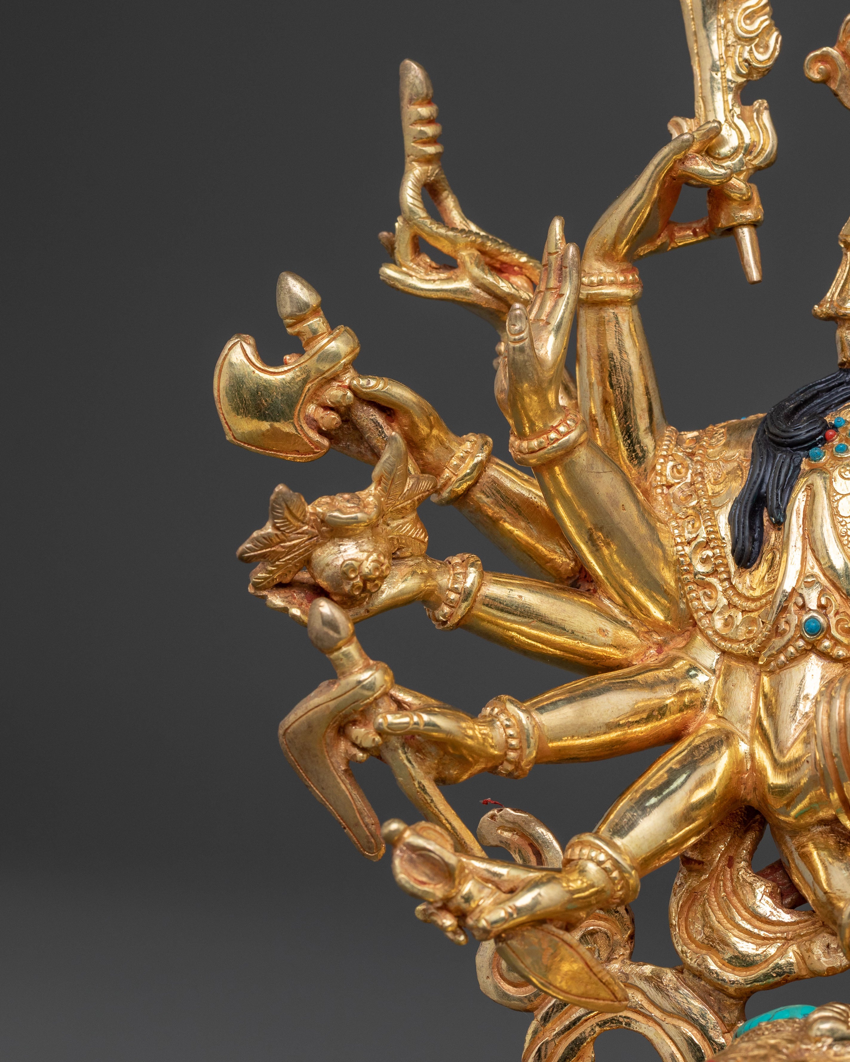 Chundi Spiritual Figure: 24K Gold Gilded Serenity