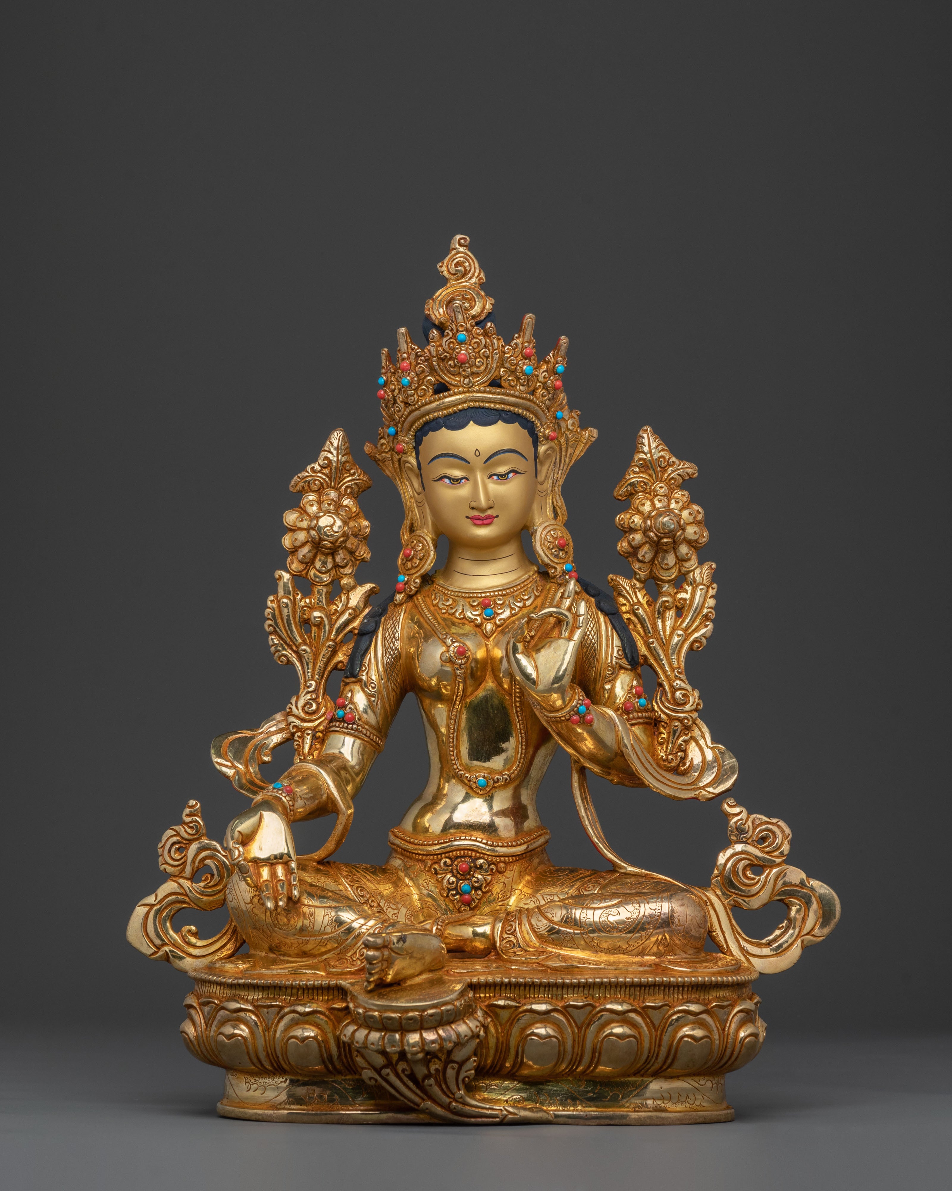 Green Tara Statue for Swift Protection | Tibetan Buddhist Art