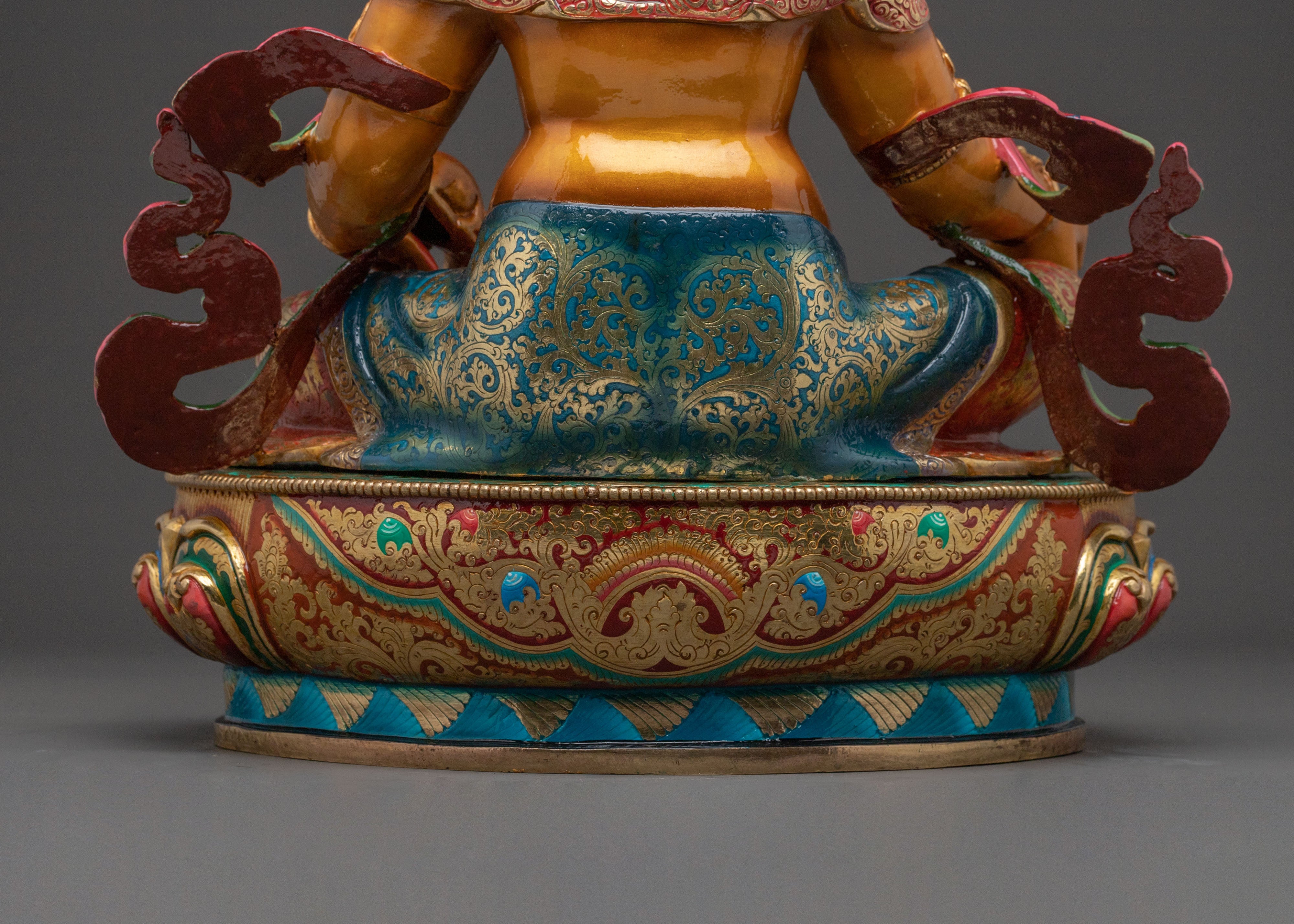 Dzambhala Golden Statue | Buddhist Deity of Wealth