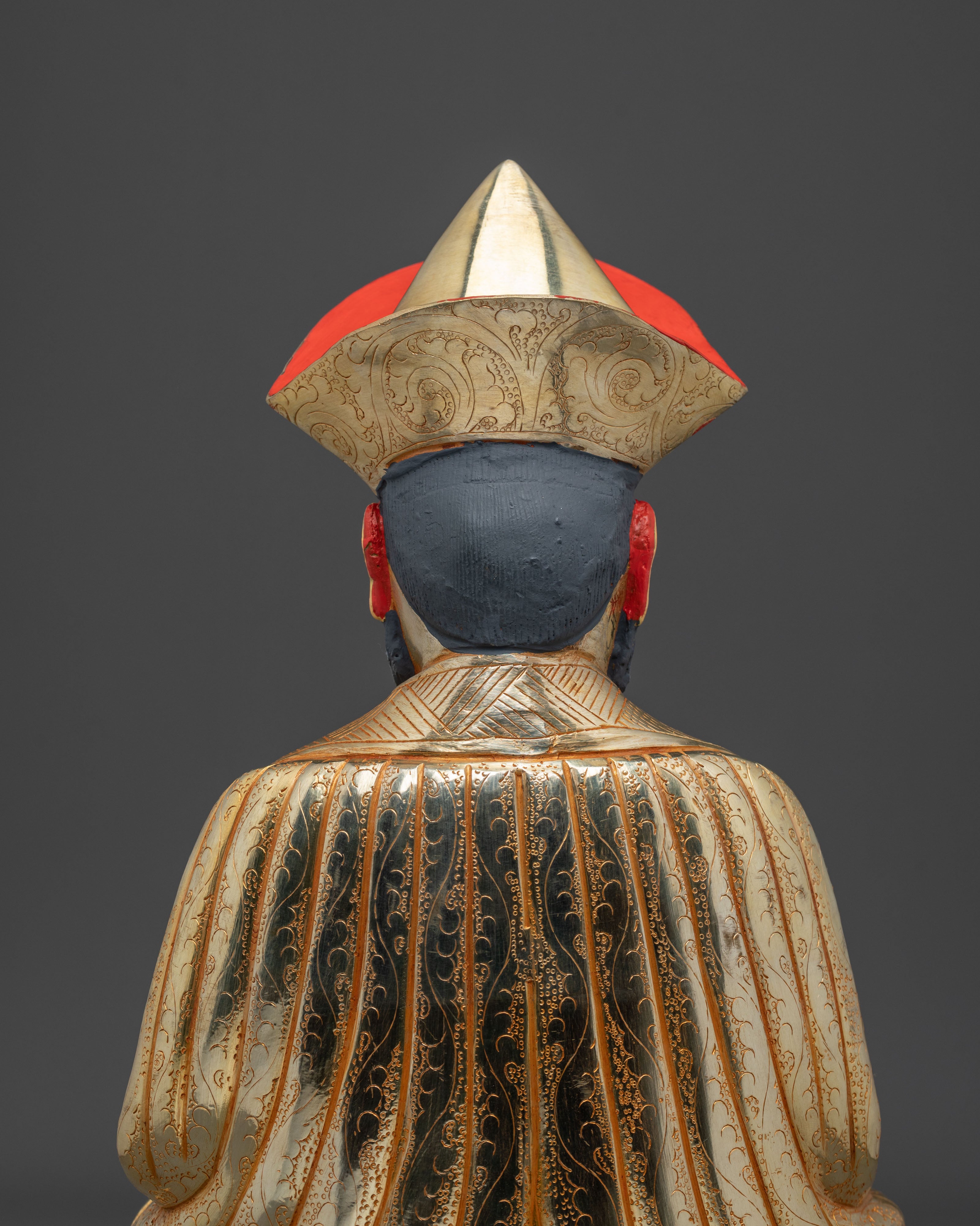 Guru Shapdum Statue | 24K Gold Gilded Buddhist Master