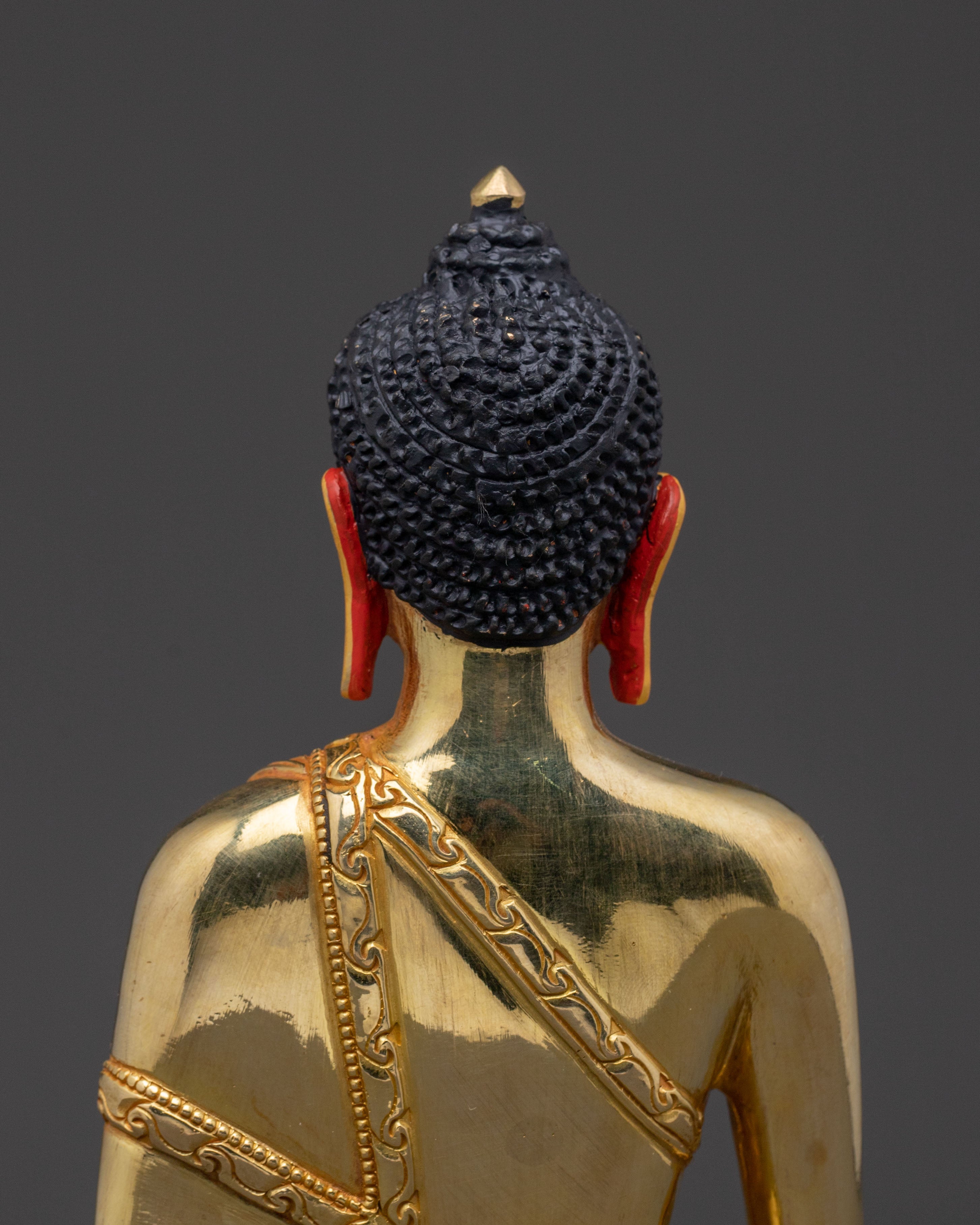 Buddha Shakyamuni Gold Gilded Statue – Serene Copper Art