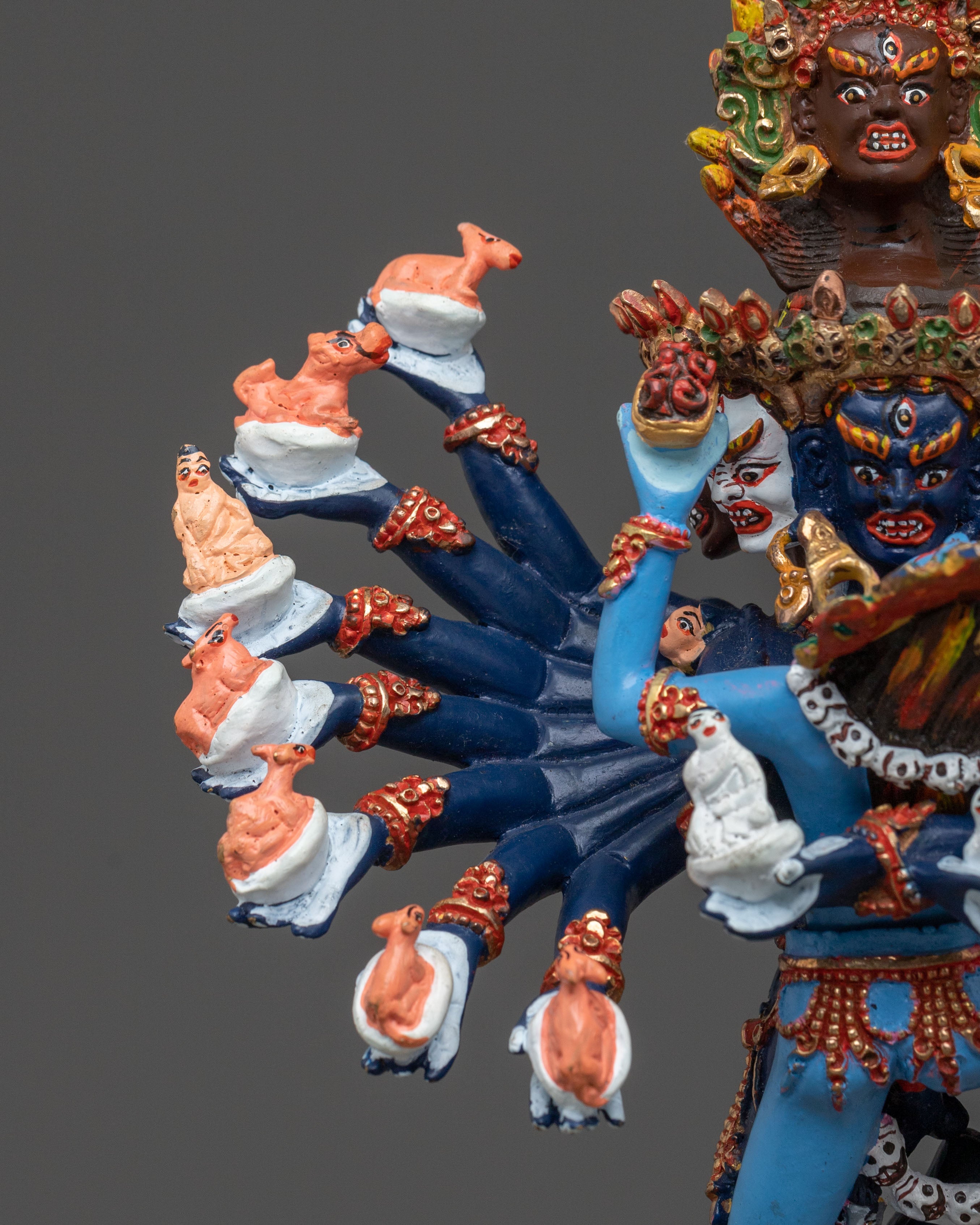 Hevajra Sacred Sculpture: Buddhist Altar Sculpture