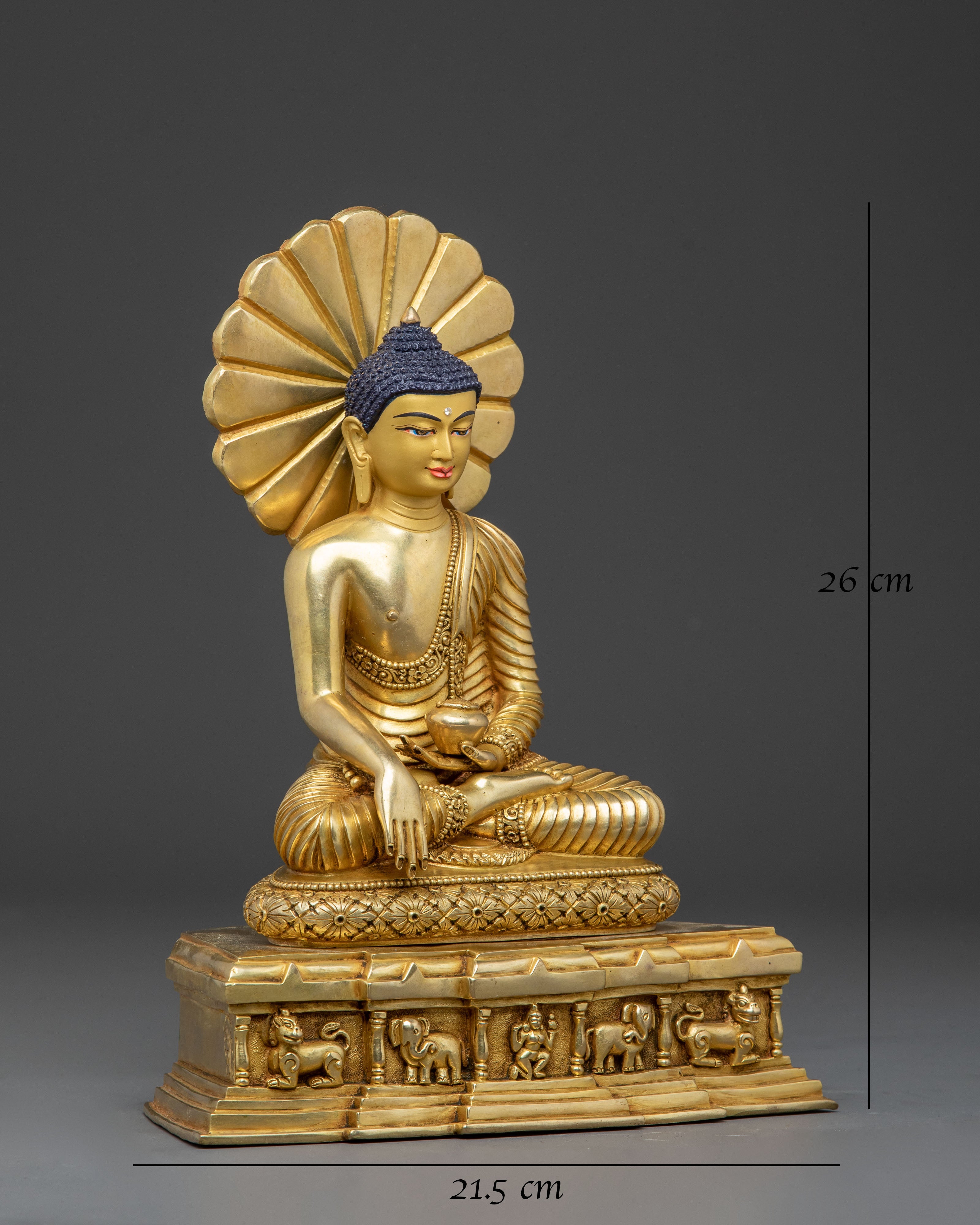 Handmade Golden Buddha Statue for Altar | Symbol of Enlightenment