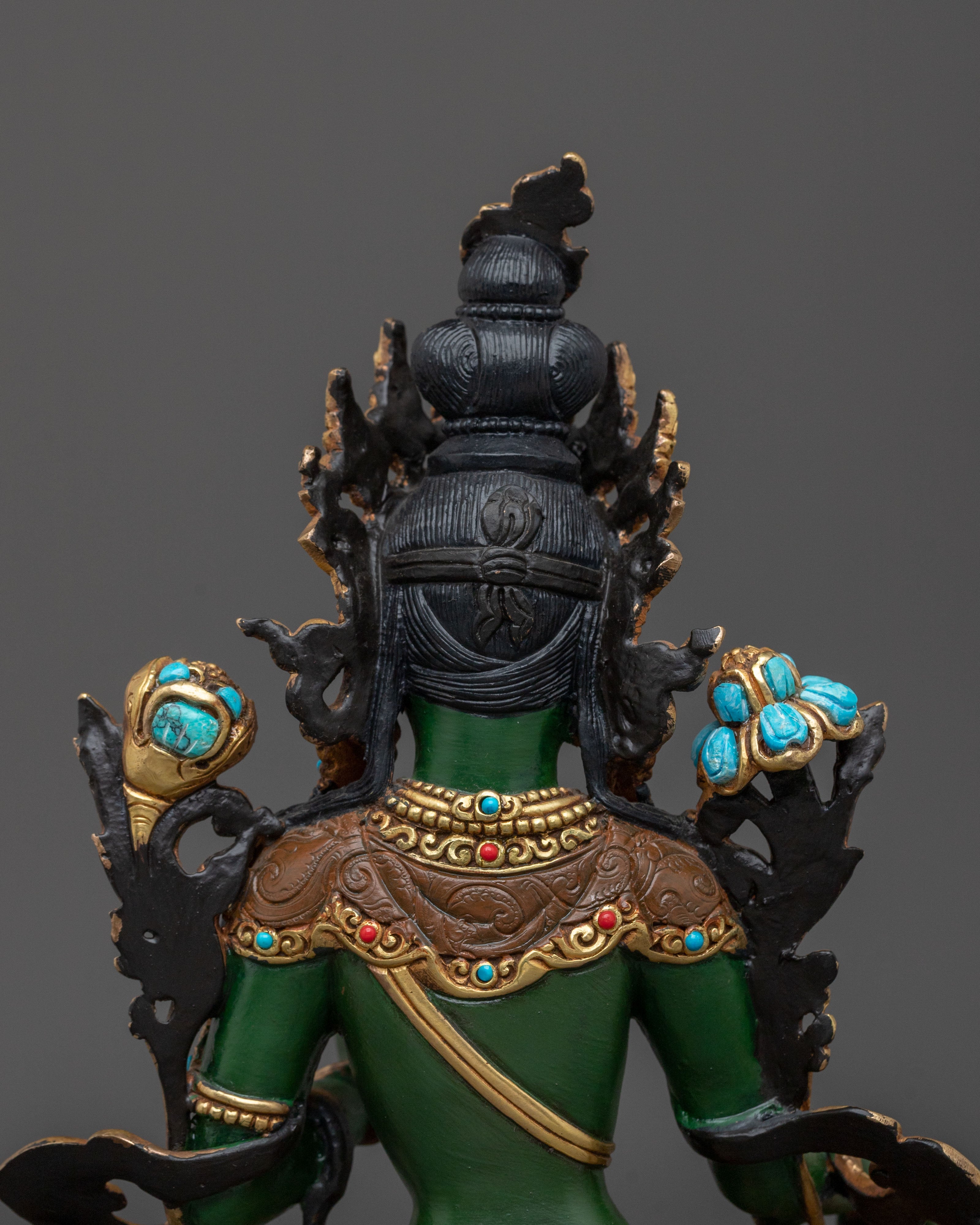 Tibetan Goddess Green Tara Statue | Home Decor