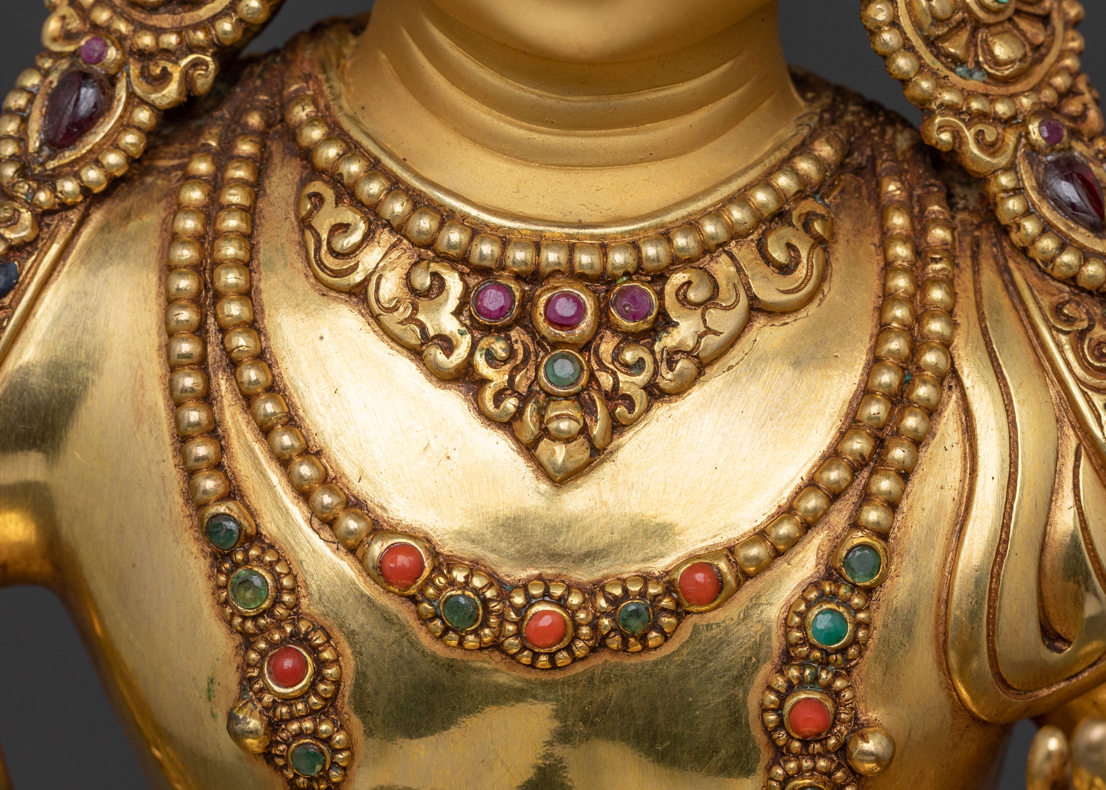 Manjushri Divine Statue | 24K Gold Gilded Figure