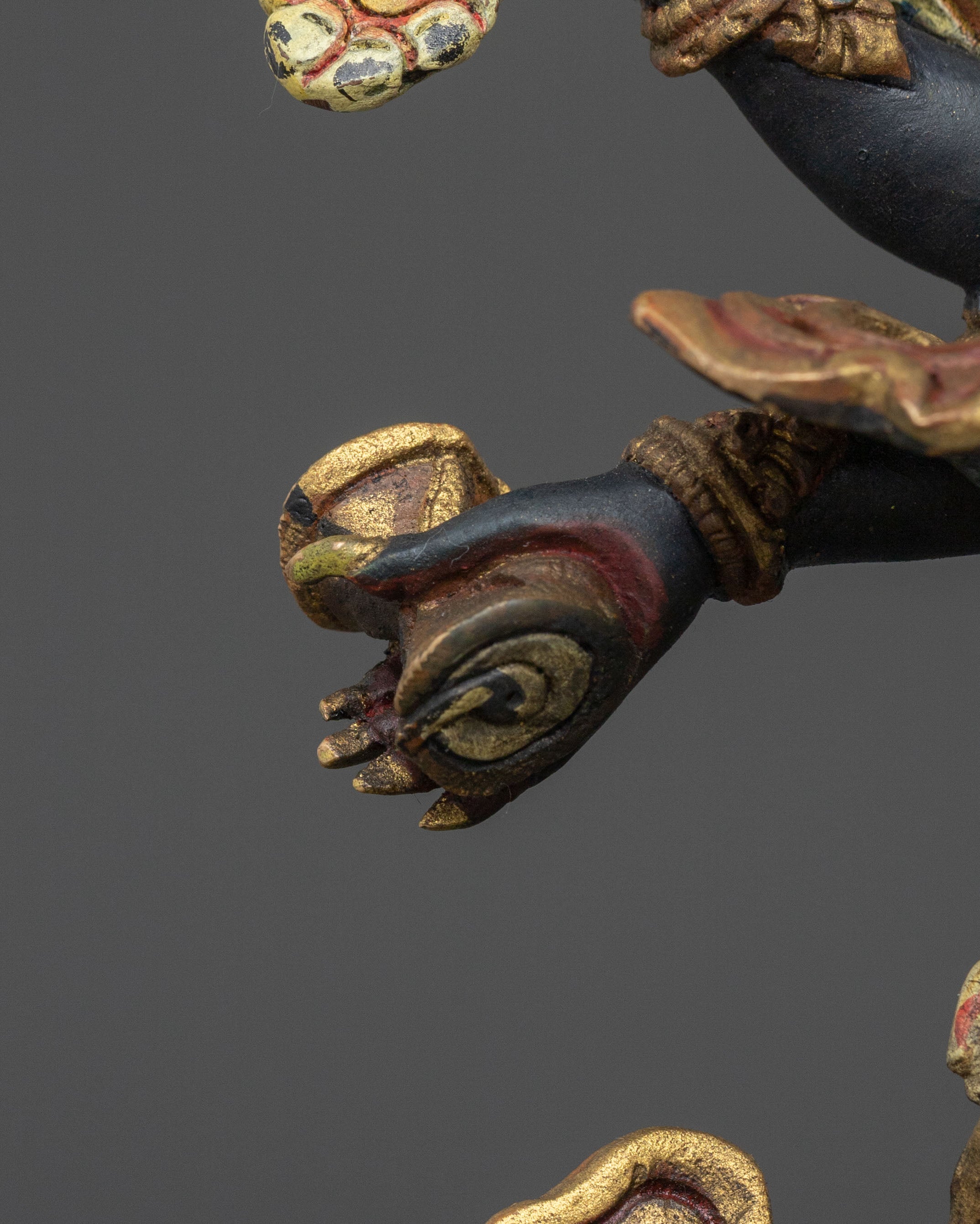 Handmade Six-Armed Mahakala Sacred Figurine | Wrathful Protector of Wisdom