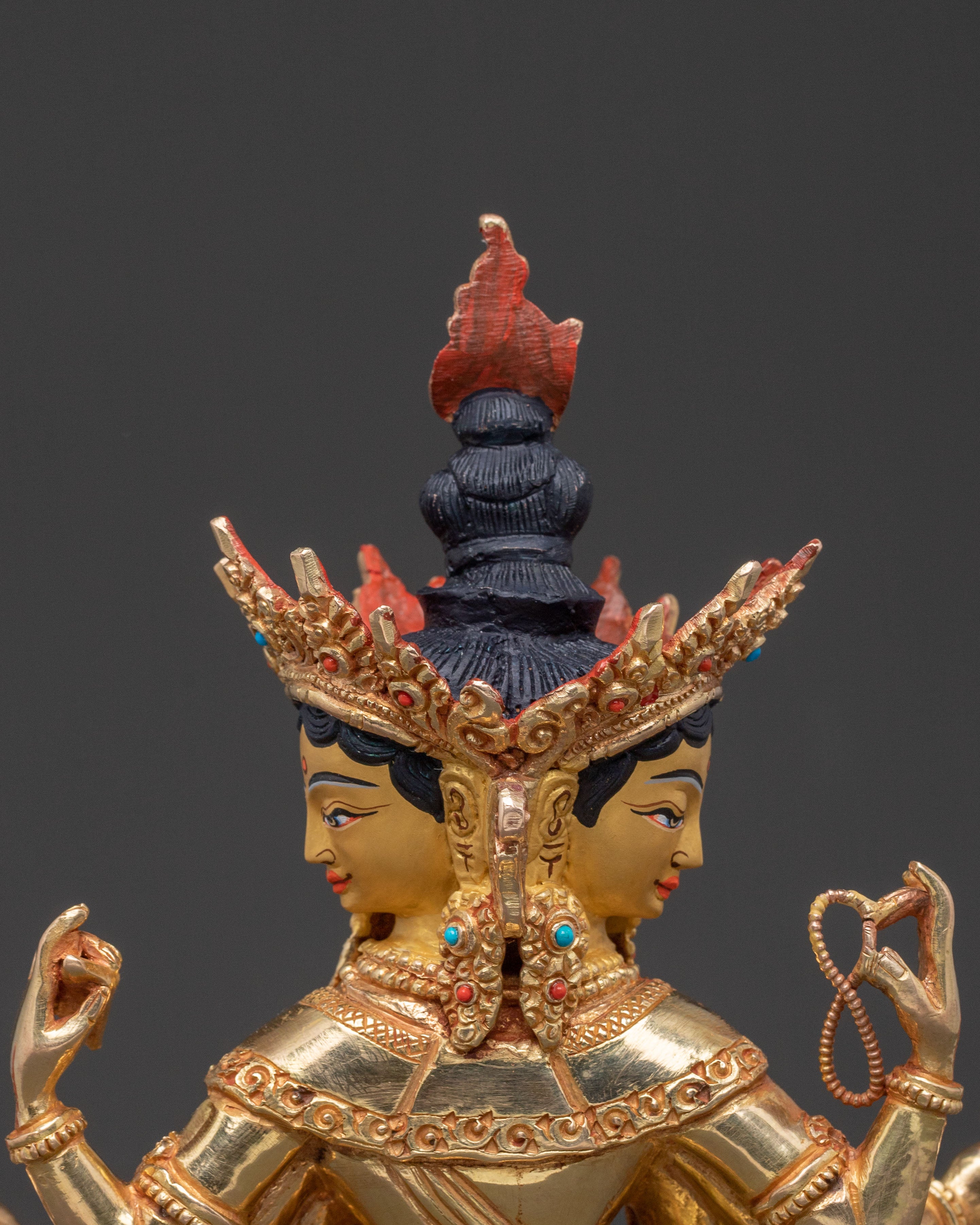 Vasudhara Goddess Statue | 24K Gold Gilded Figure
