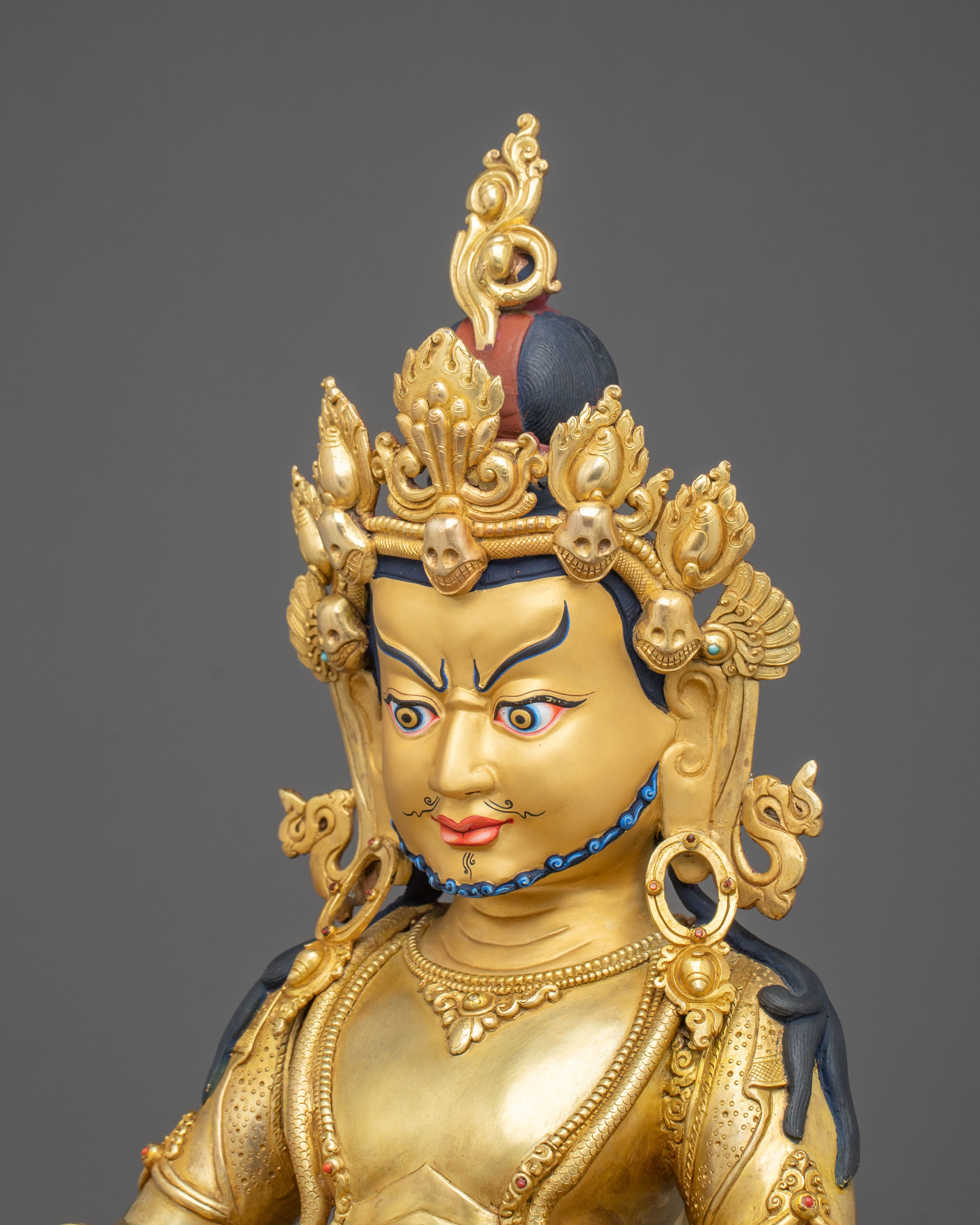 Dzambhala Sacred Statue | 24K Gold Gilded Buddhist God