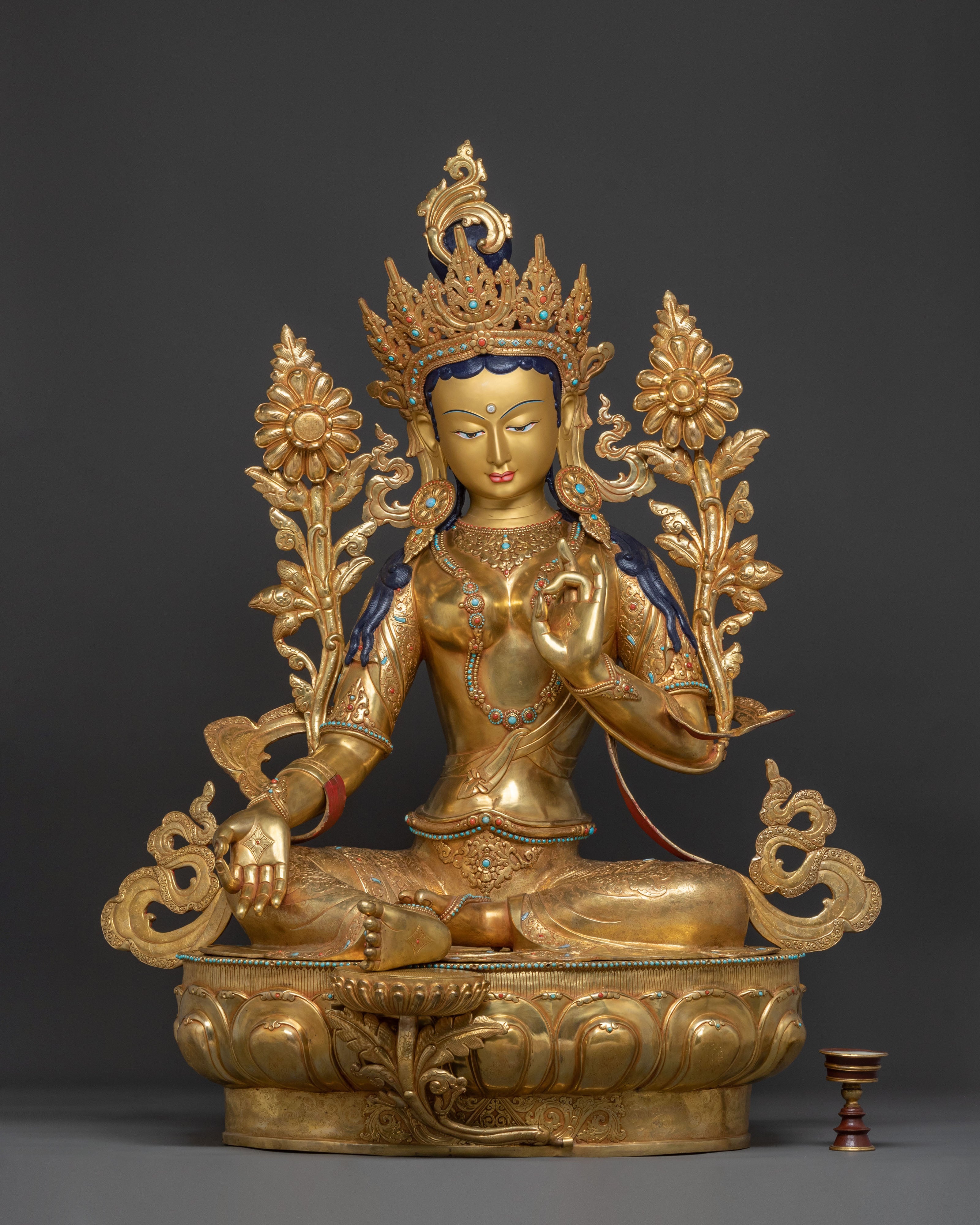 Traditional Nepalese Green Tara Statue