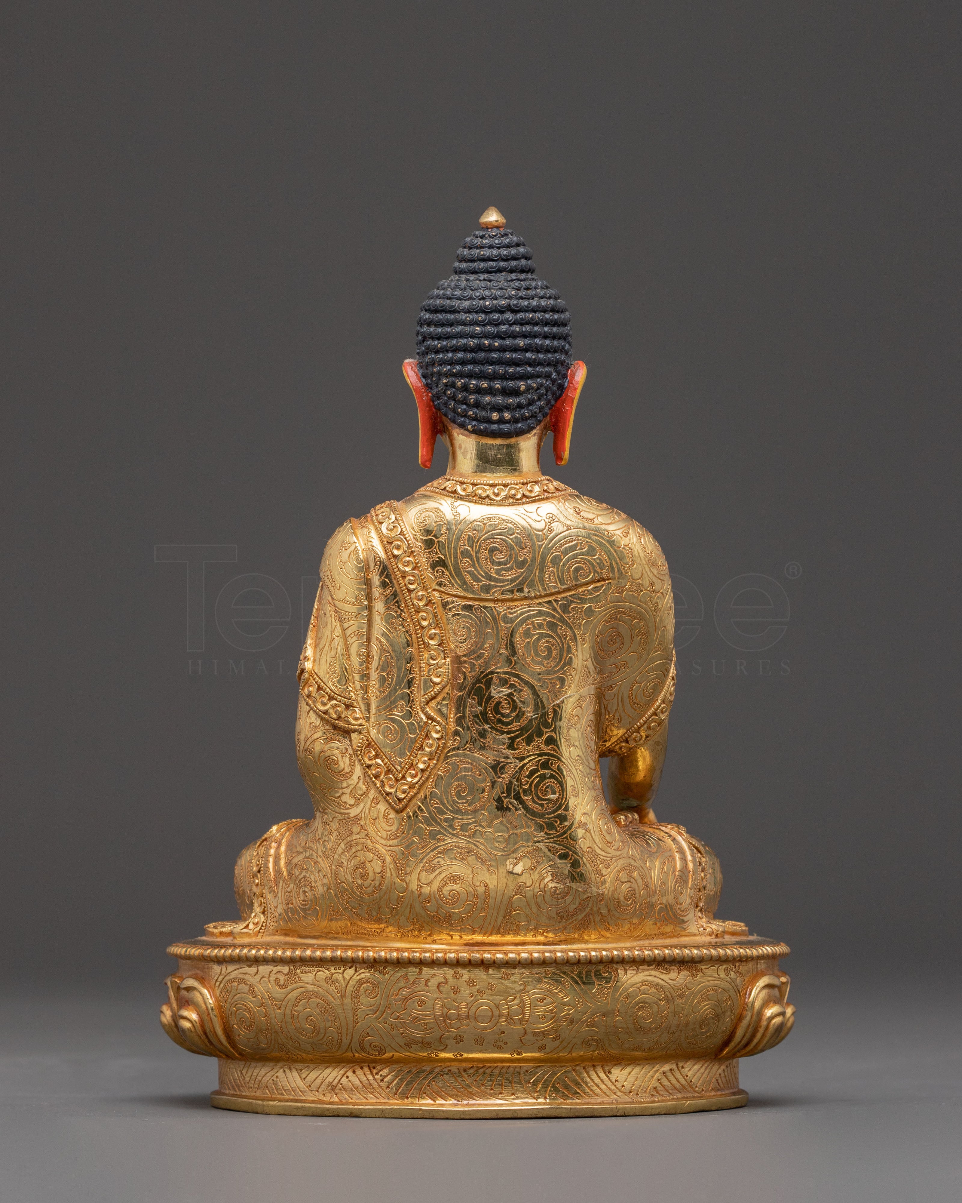 Divine Shakyamuni Buddha Statue - Hand-Gilded Copper Art