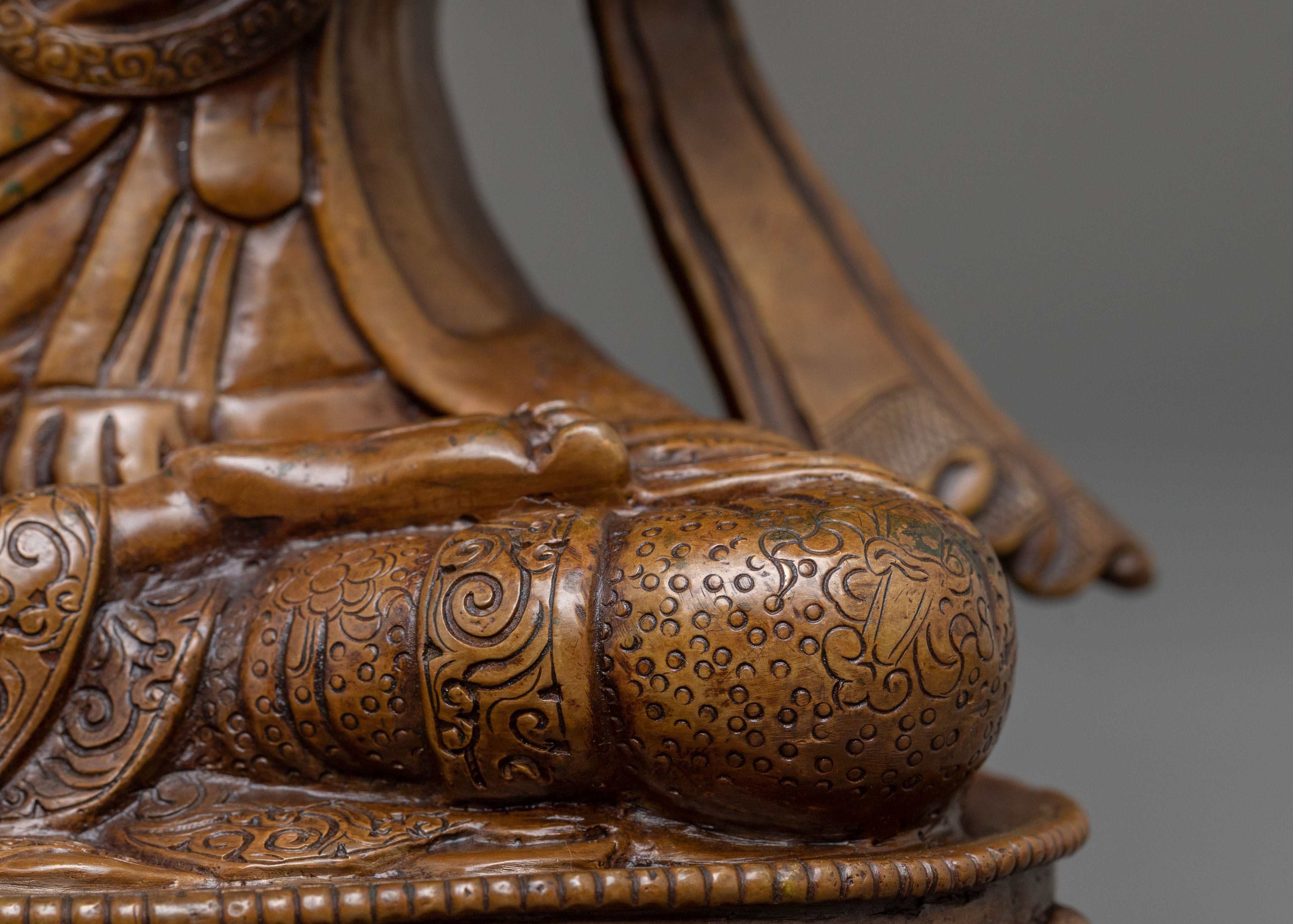 Handcrafted Maha Manjushri Wisdom Statue: Bodhisattva of Wisdom