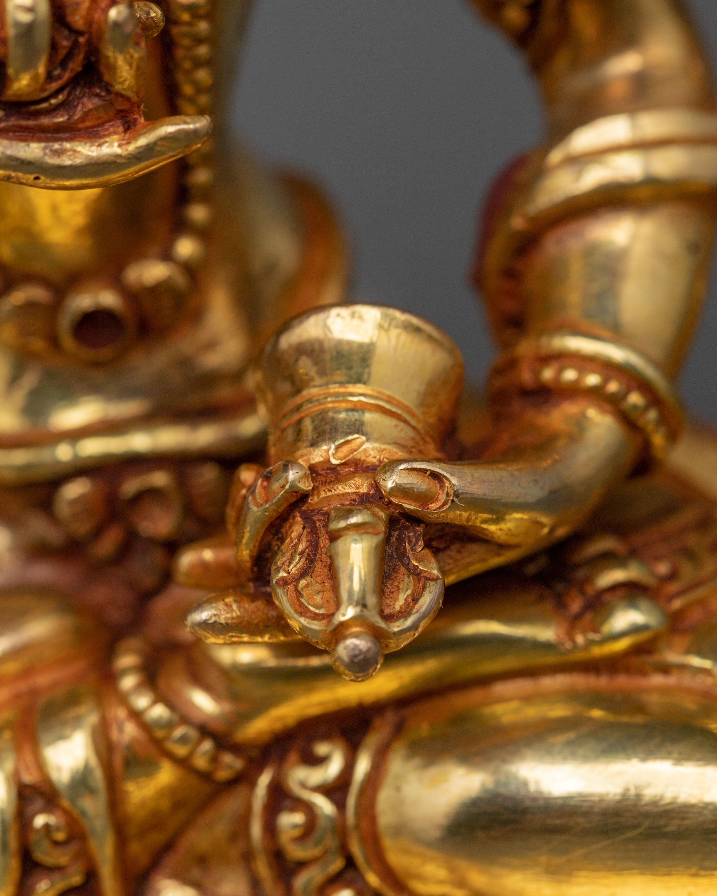 Vajrasattva Golden Statue: White Purity Deity