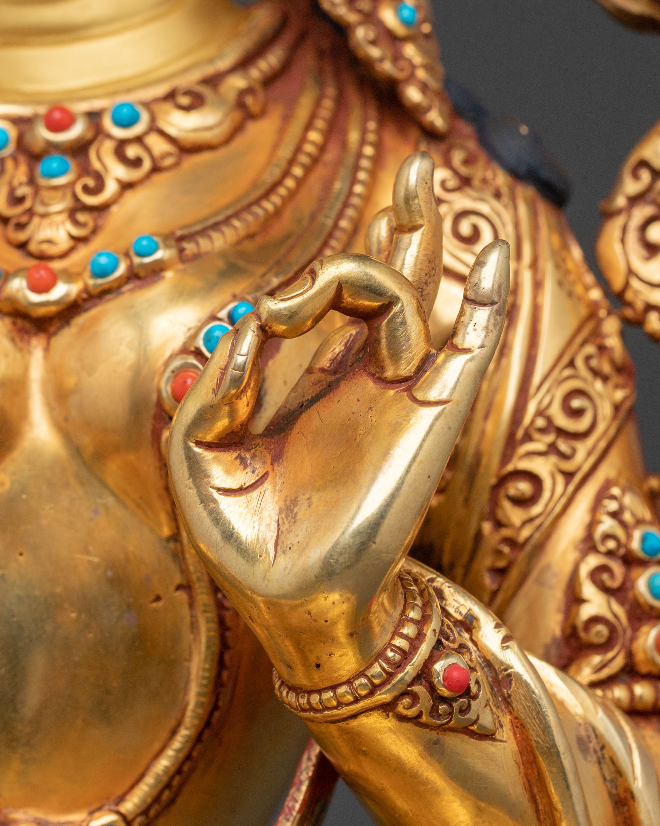 Green Tara Buddhist Protection Sculpture | Goddess of Swift Compassion