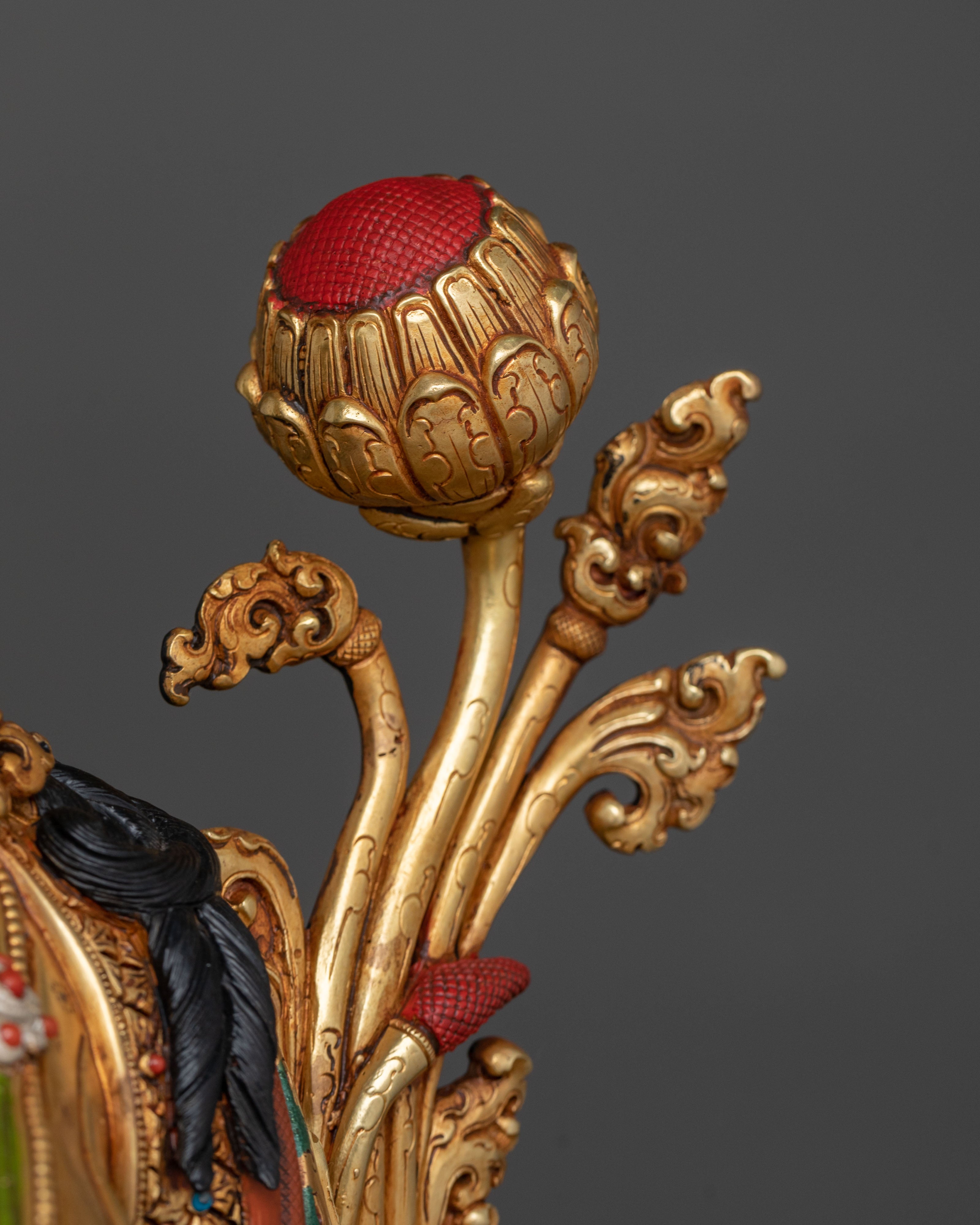 Syamatara: 24K Gold Gilded Traditional Statue