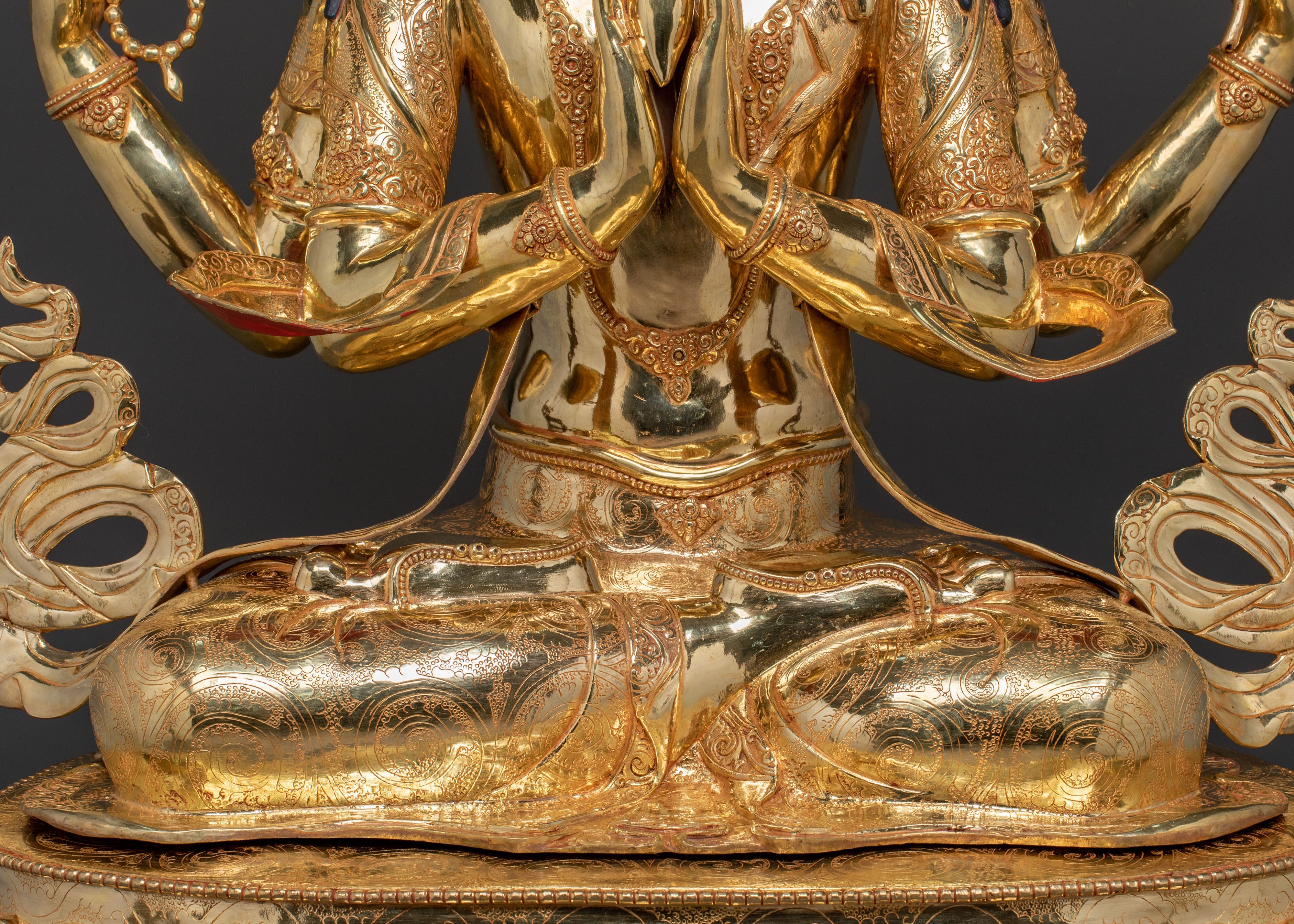 Chenrezig Tibetan Compassion Statue | Buddhist Sacred Altar Decor