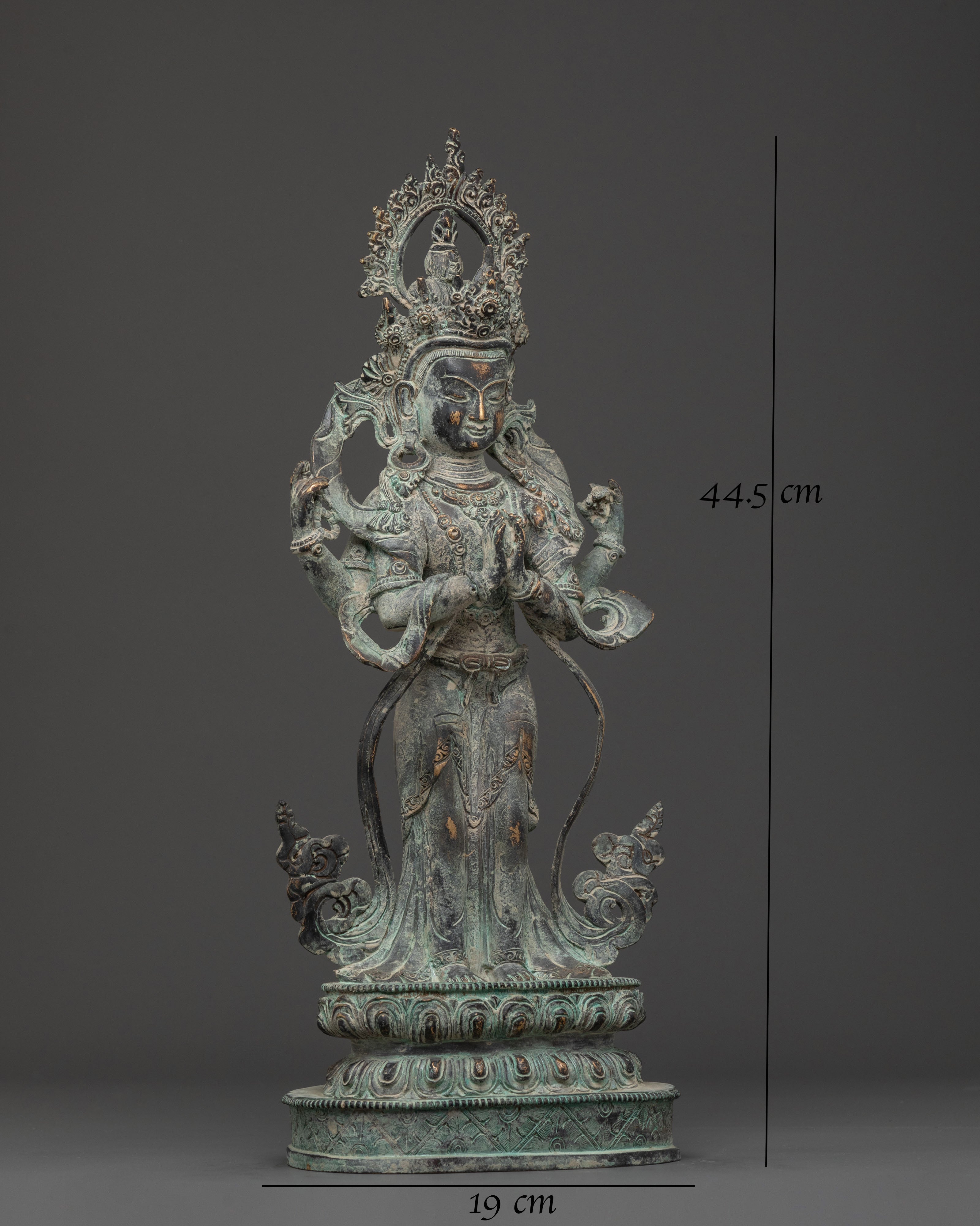 Chenrezig Statue Bodhisattva of Mercy | Antique Finish