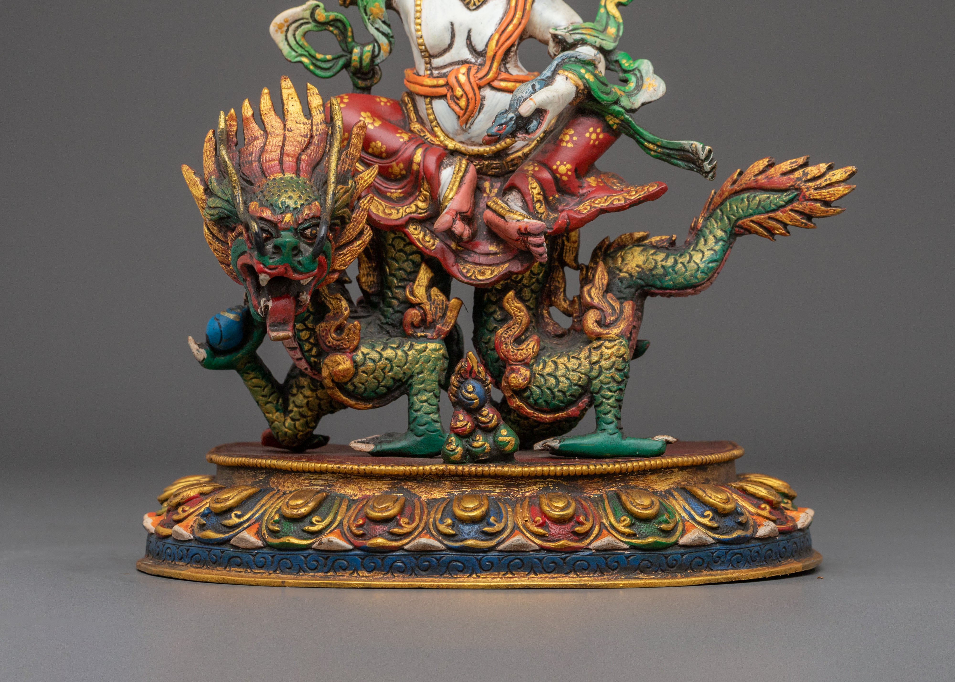 White Dzambhala Figurine | Tibetan Wealth Deity