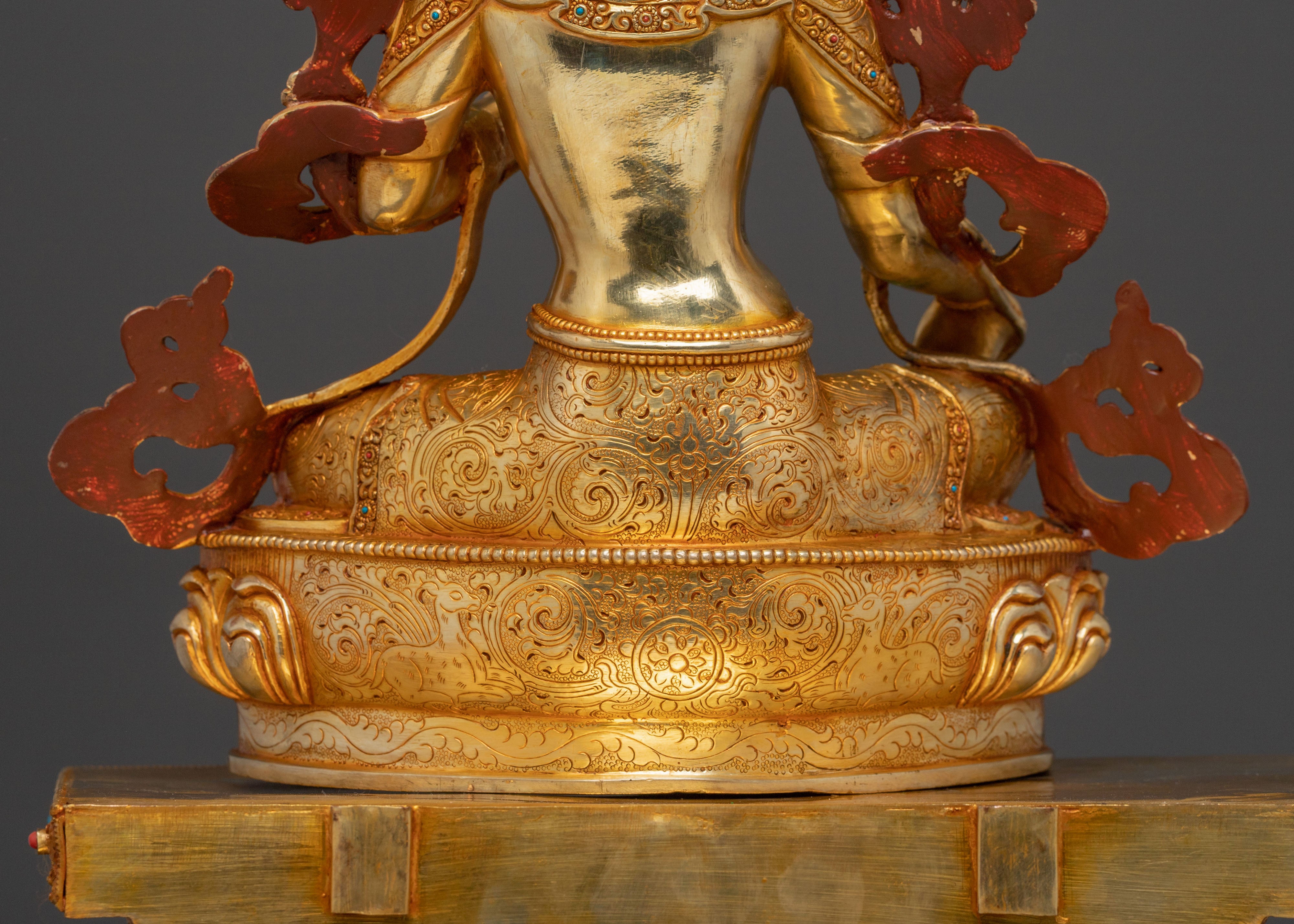 21 Tara Golden Statue Set | Handcrafted Devotion