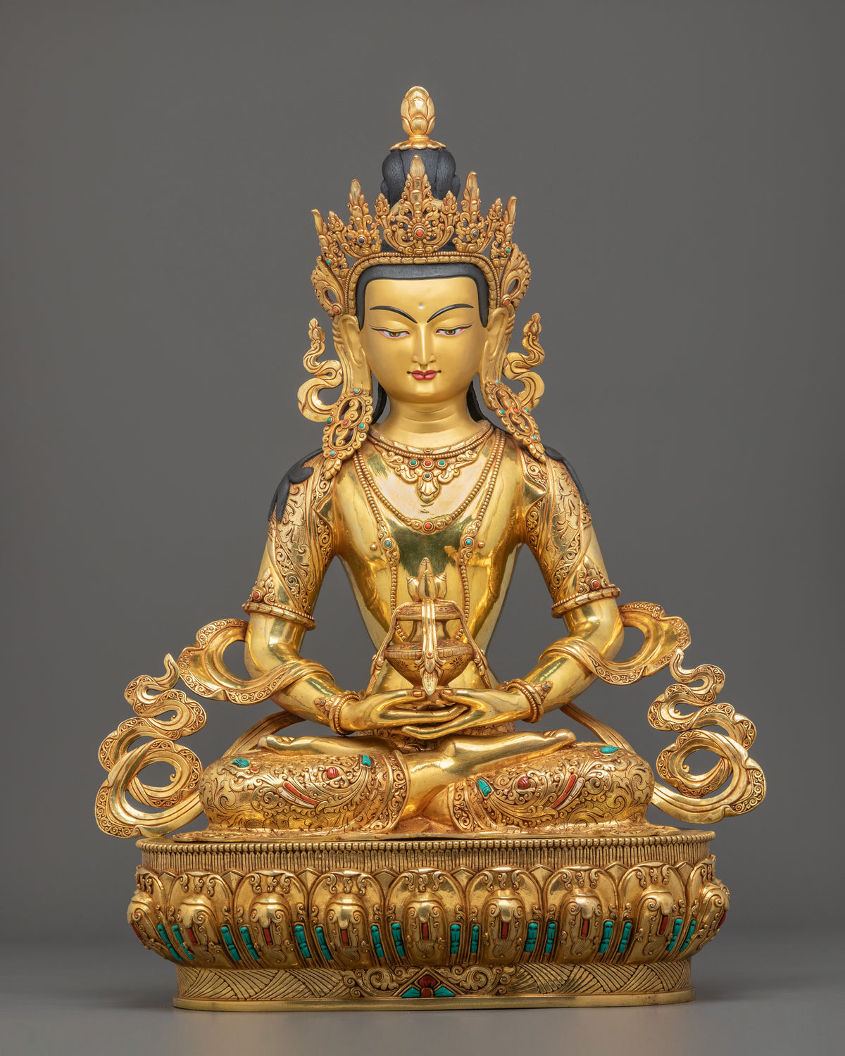 Five Bodhisattvas Statue Set | Sacred Golden Buddhist Collection