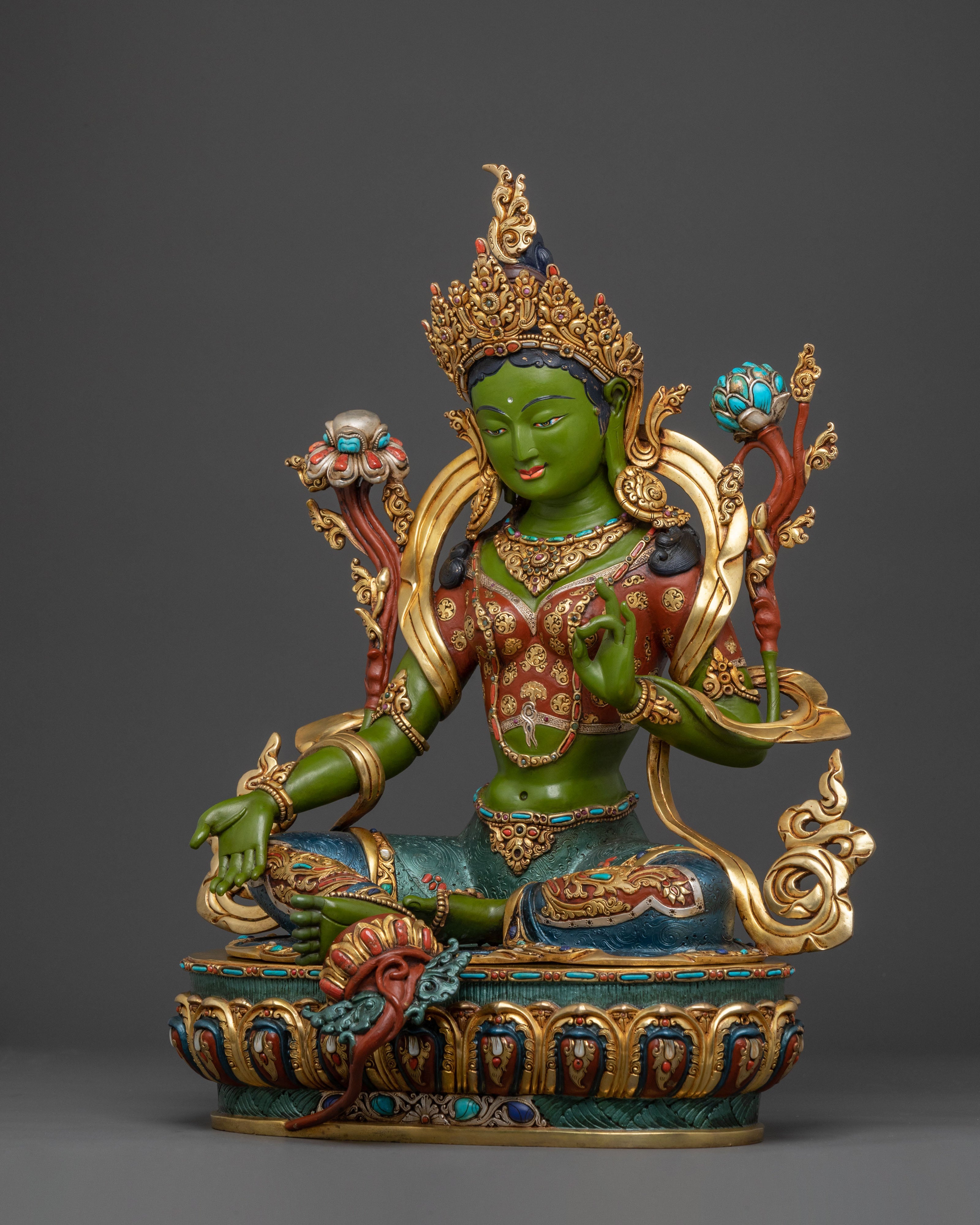 Green Tara Compassion Buddha Sculpture