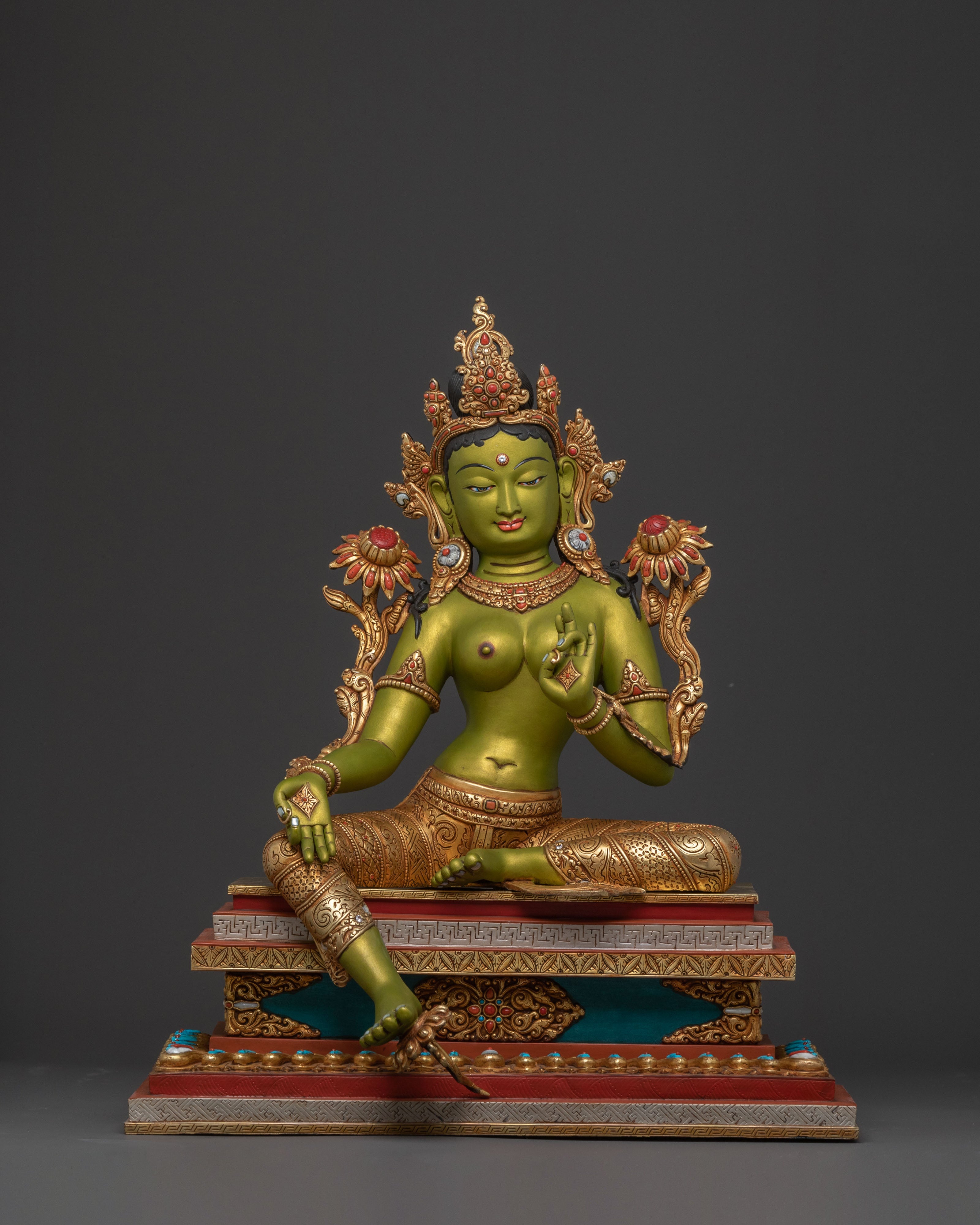 Magnificence Green Tara Sculpture | Swift Compassion