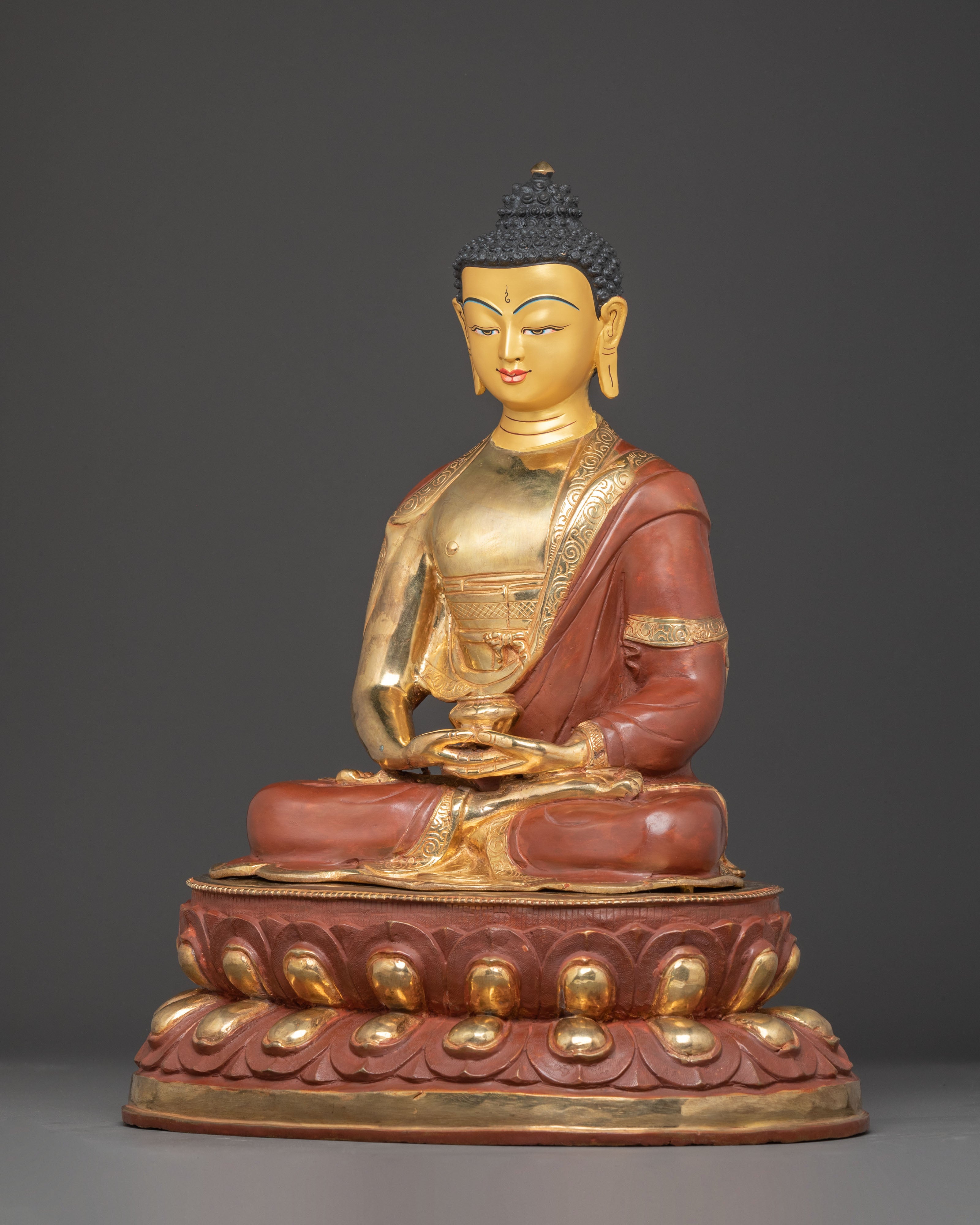 Amitabha Buddha Oxidized Copper Body Statue | Western Pure Land Deity