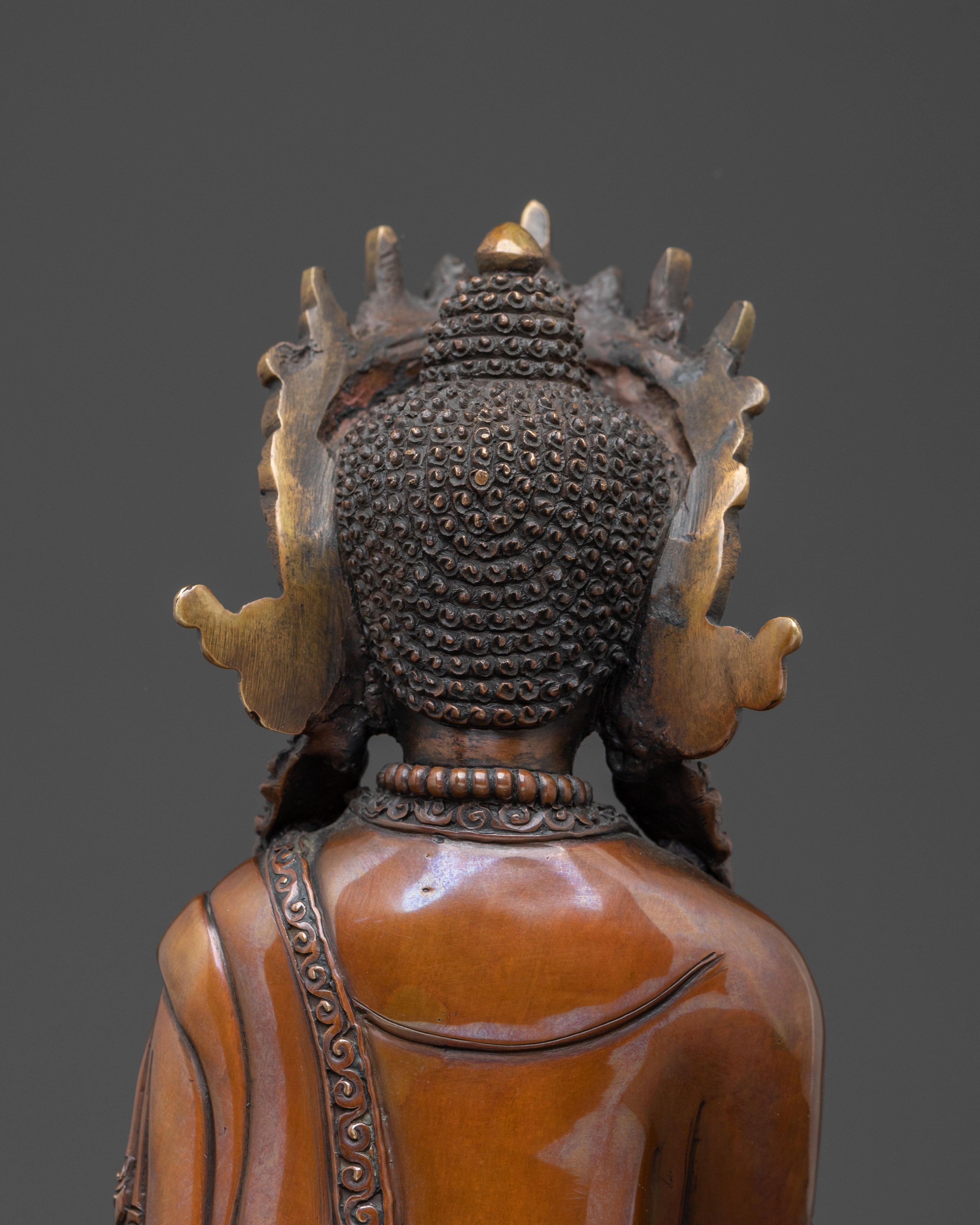 Crown Shakyamuni Buddha Statue | Meditational Decor
