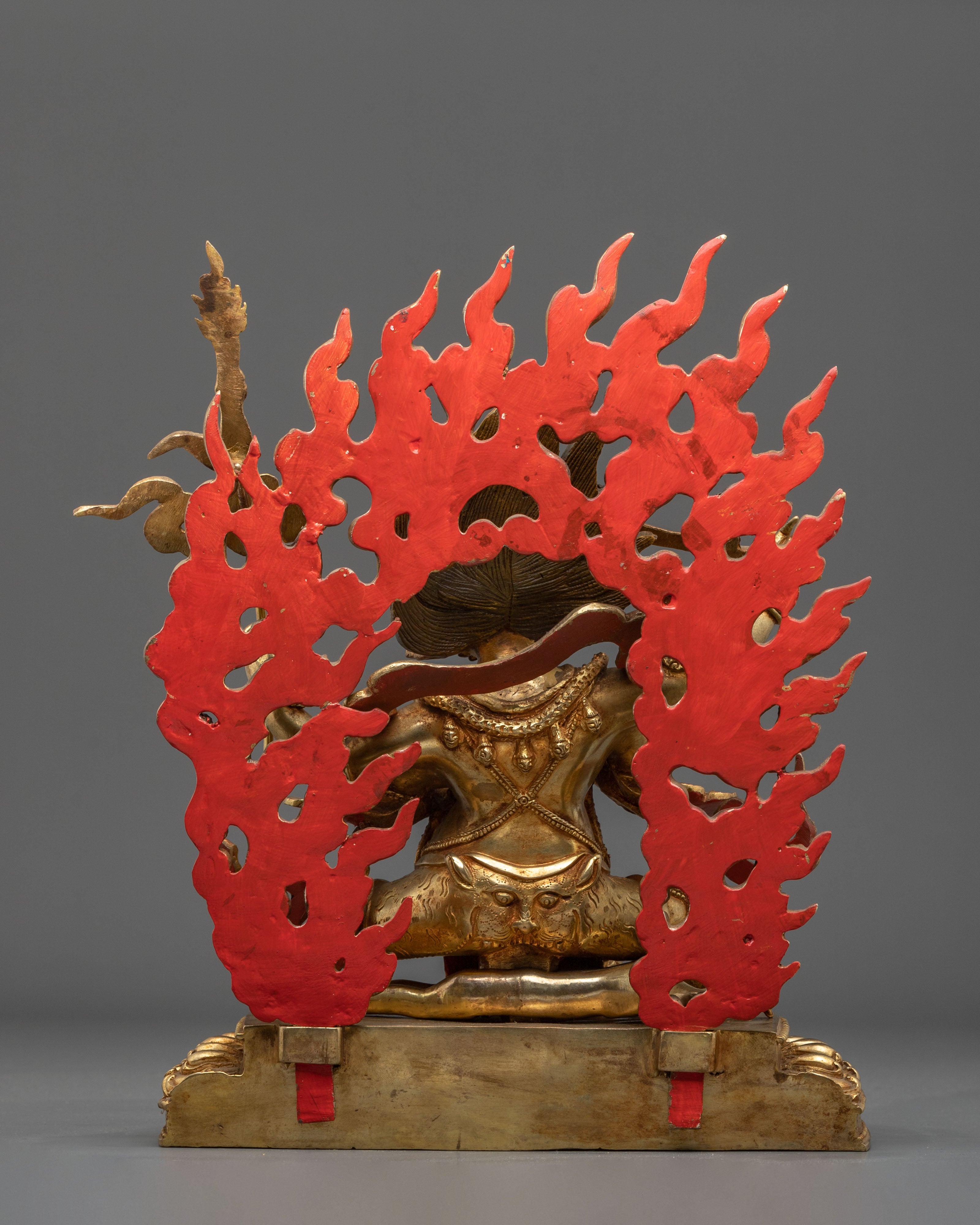 Chaturbhuja Mahakala Sculpture | Tibetan Protector Figurine